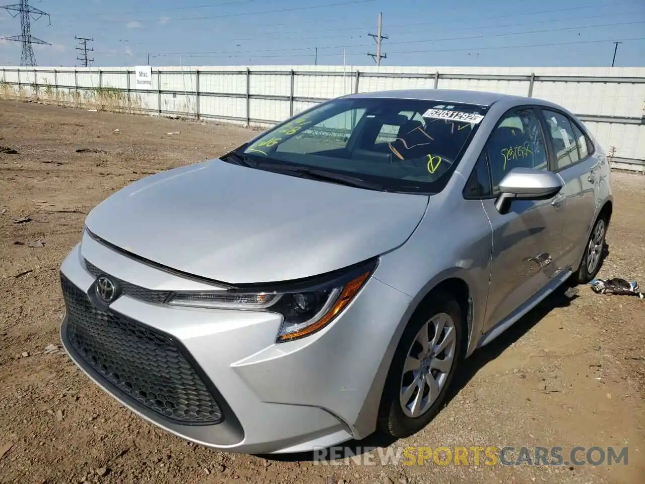 2 Photograph of a damaged car 5YFEPRAEXLP117997 TOYOTA COROLLA 2020