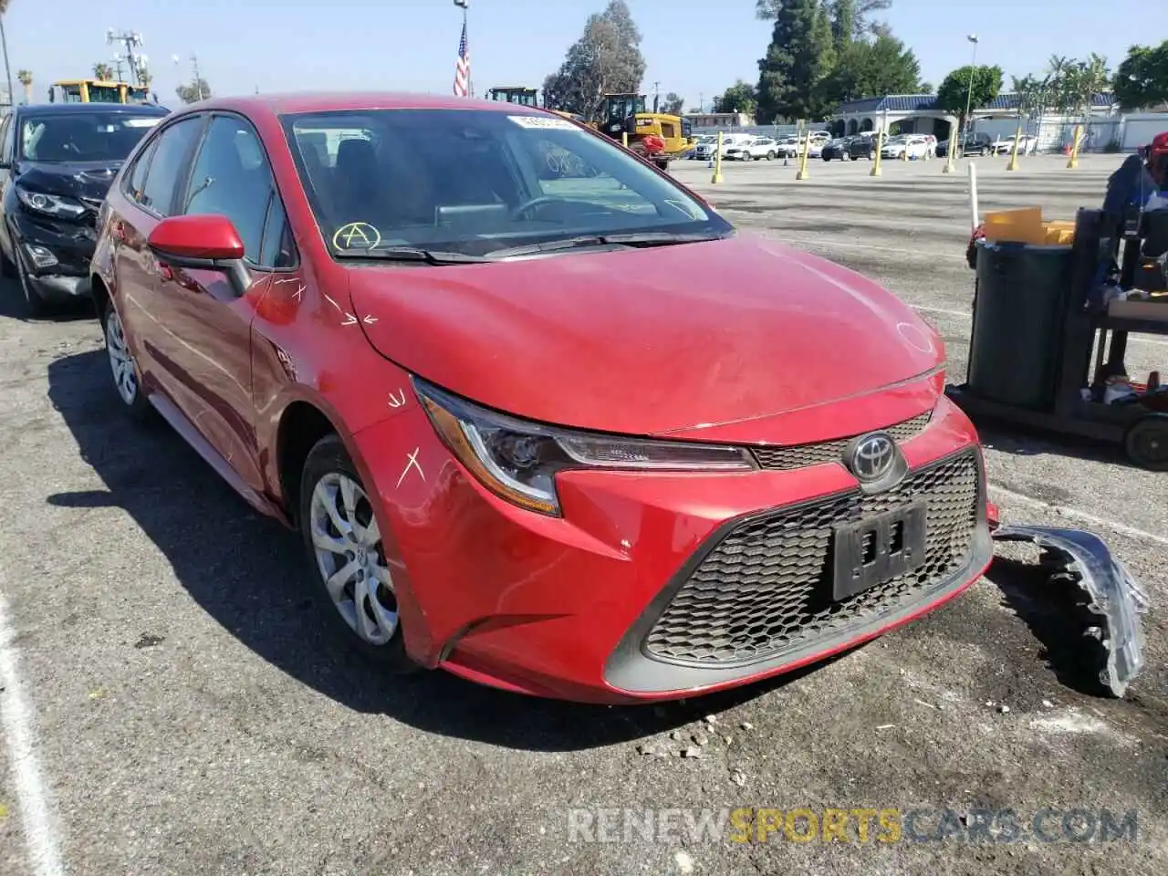 1 Photograph of a damaged car 5YFEPRAEXLP129910 TOYOTA COROLLA 2020