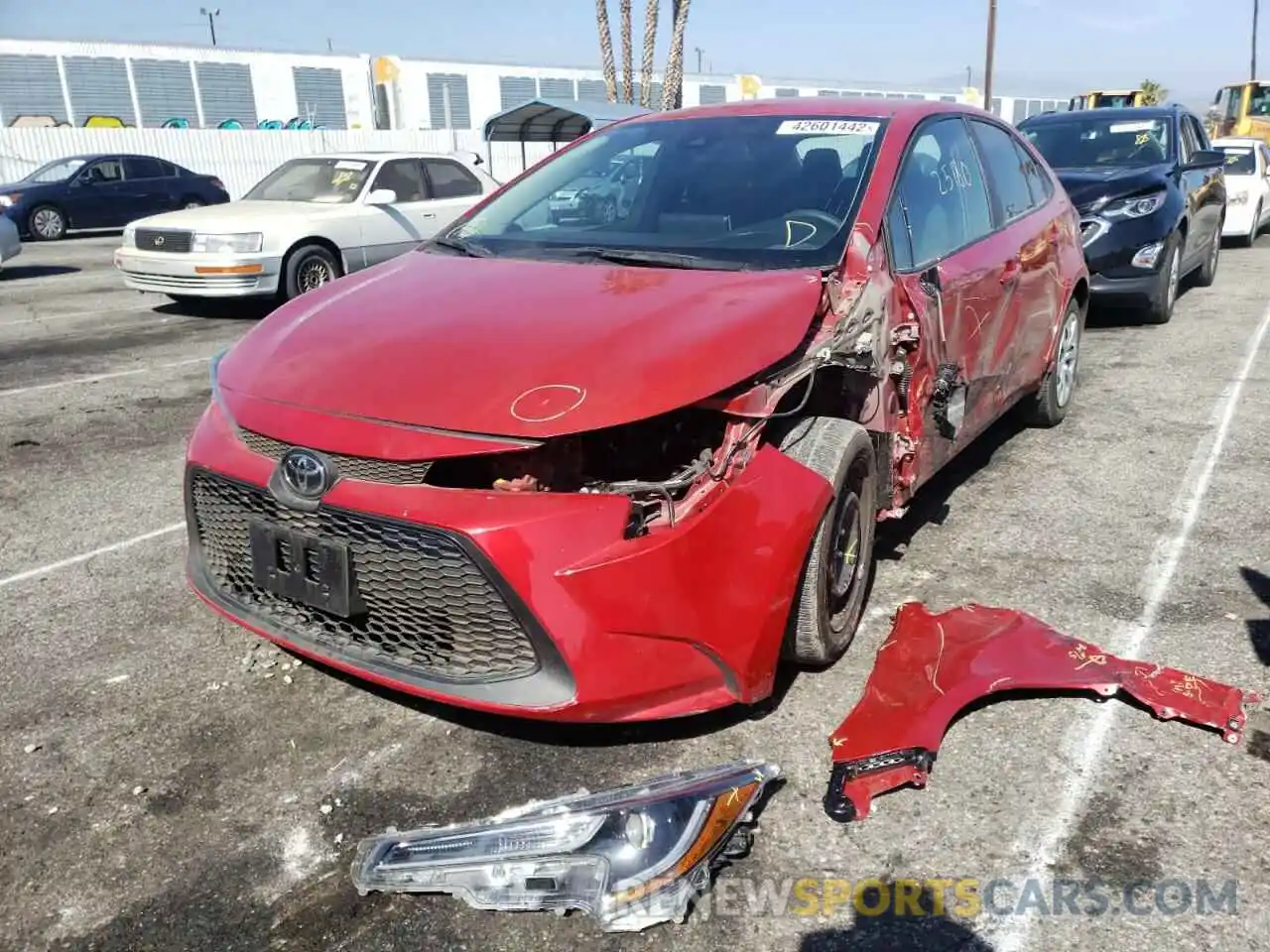 2 Photograph of a damaged car 5YFEPRAEXLP129910 TOYOTA COROLLA 2020