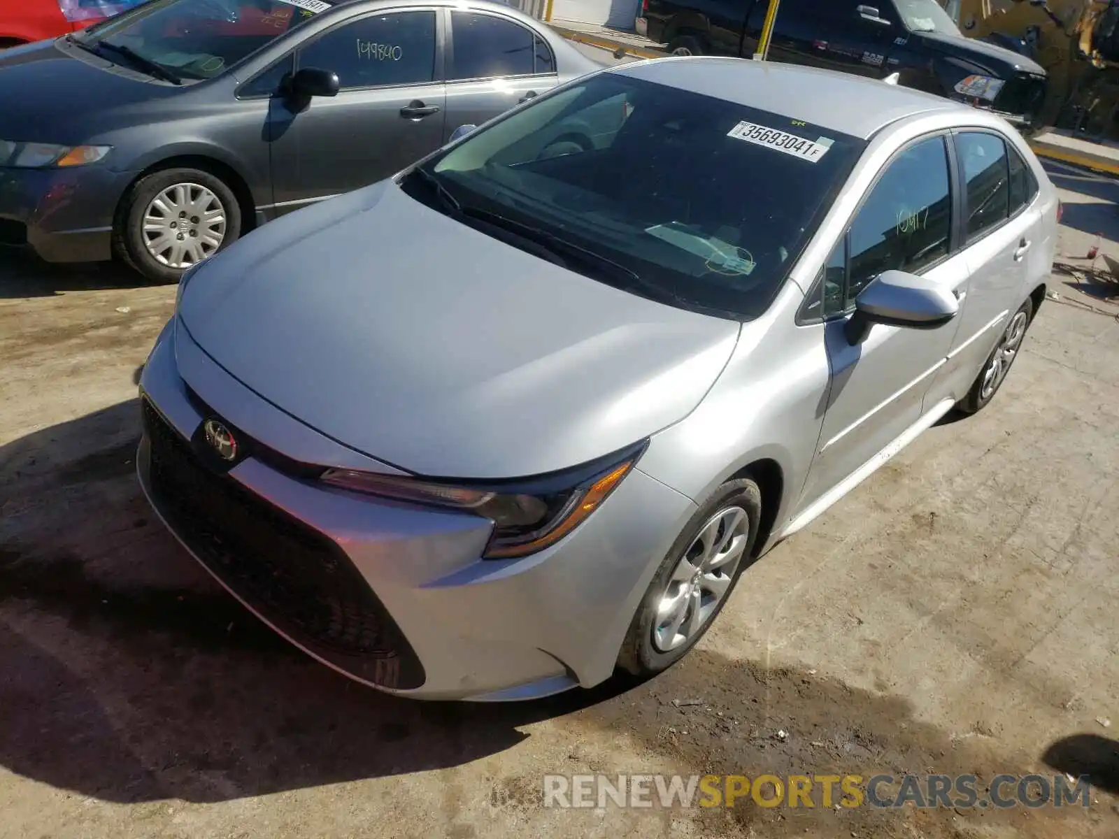 2 Photograph of a damaged car 5YFEPRAEXLP142429 TOYOTA COROLLA 2020