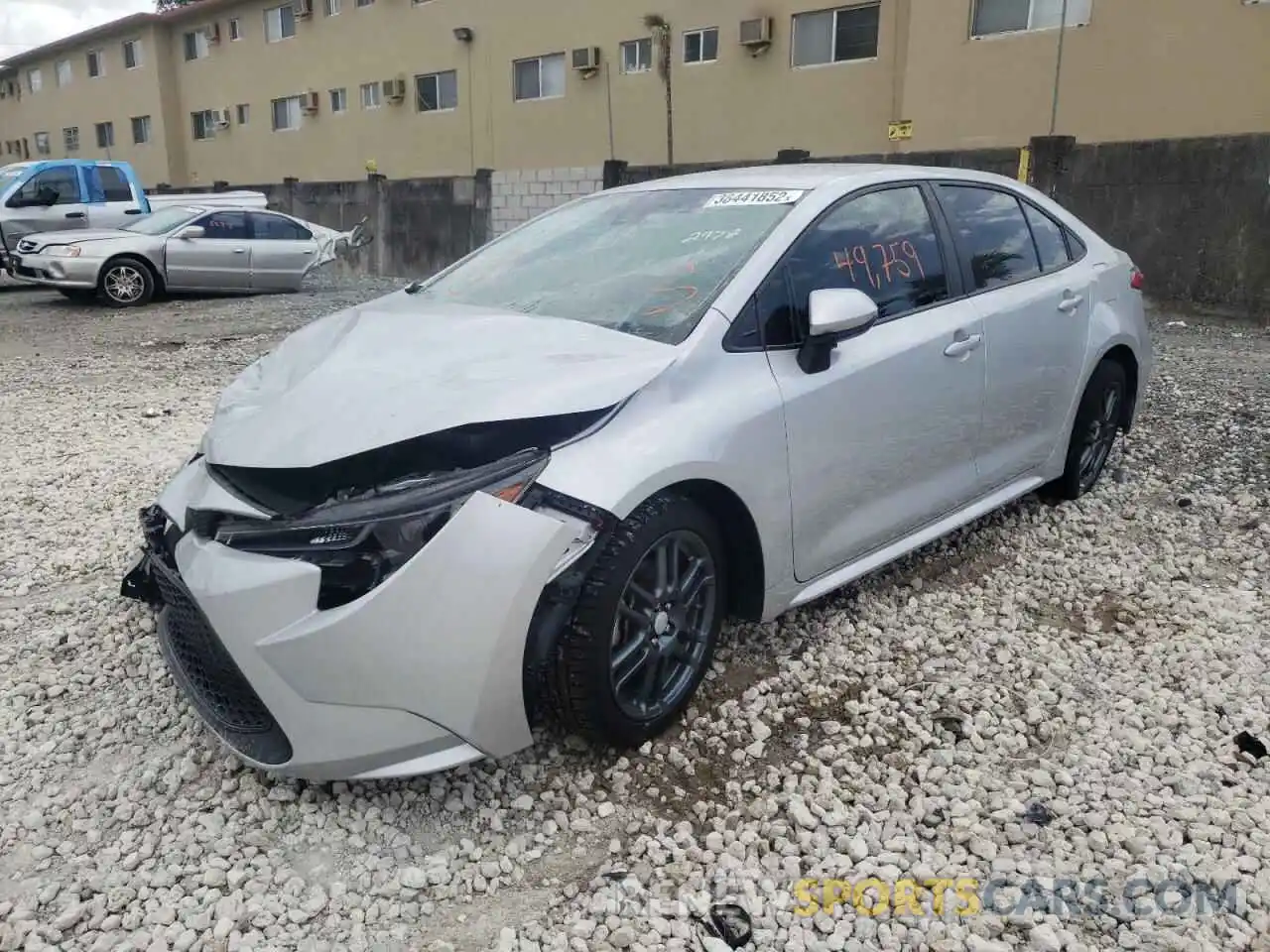 2 Photograph of a damaged car 5YFEPRAEXLP142978 TOYOTA COROLLA 2020