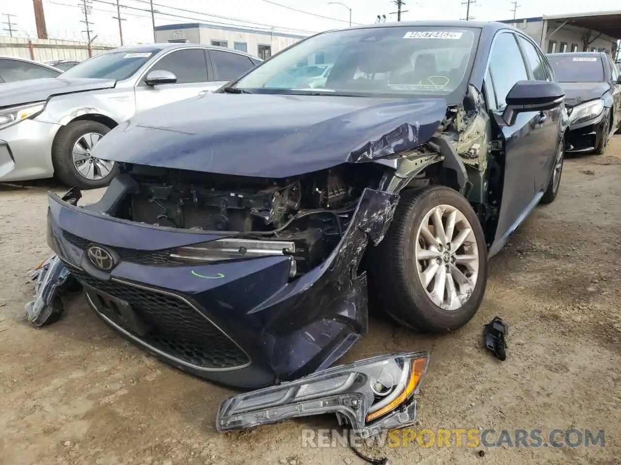 2 Photograph of a damaged car 5YFFPRAE4LP049474 TOYOTA COROLLA 2020