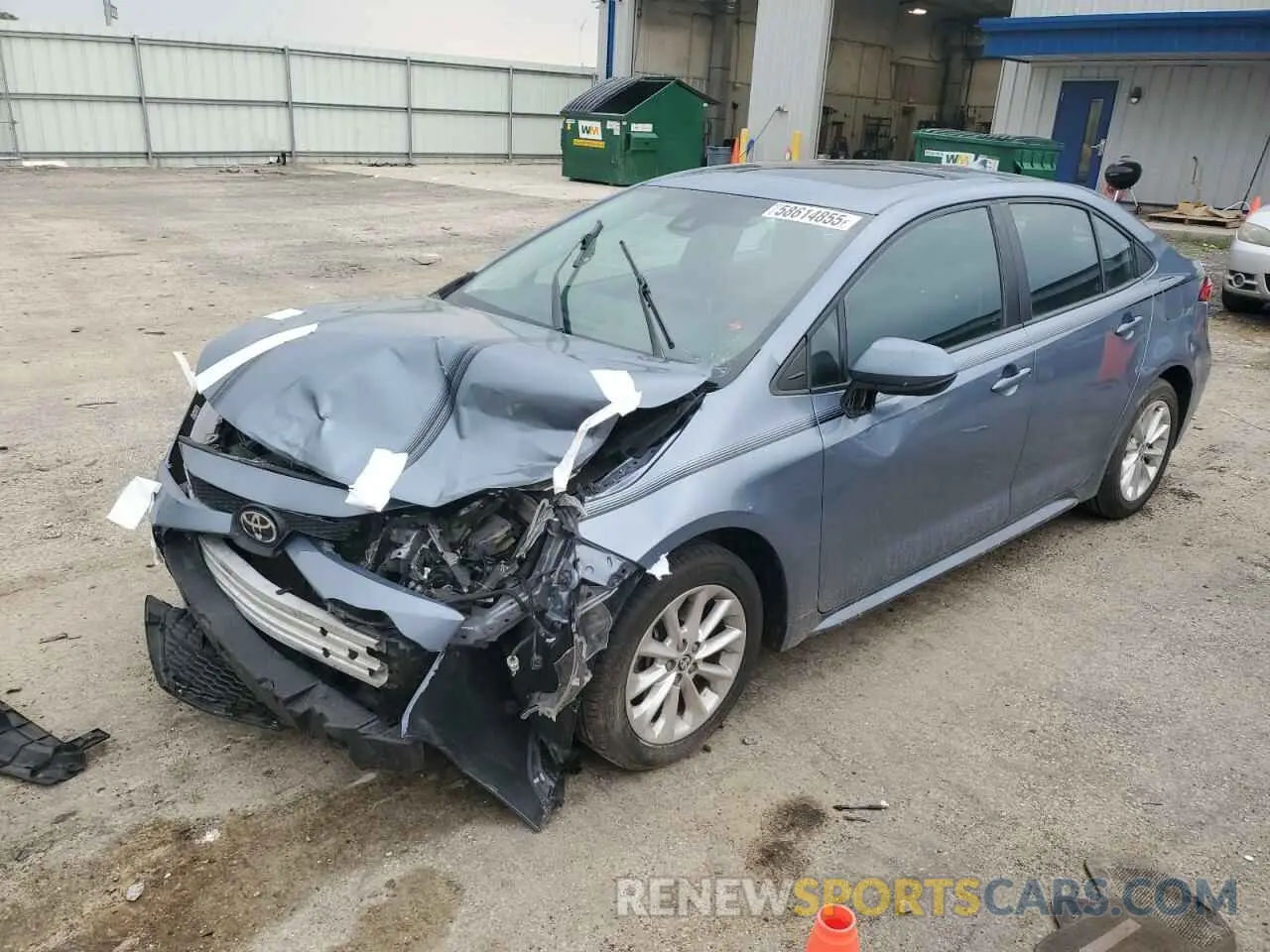 1 Photograph of a damaged car 5YFHPRAE0LP025519 TOYOTA COROLLA 2020