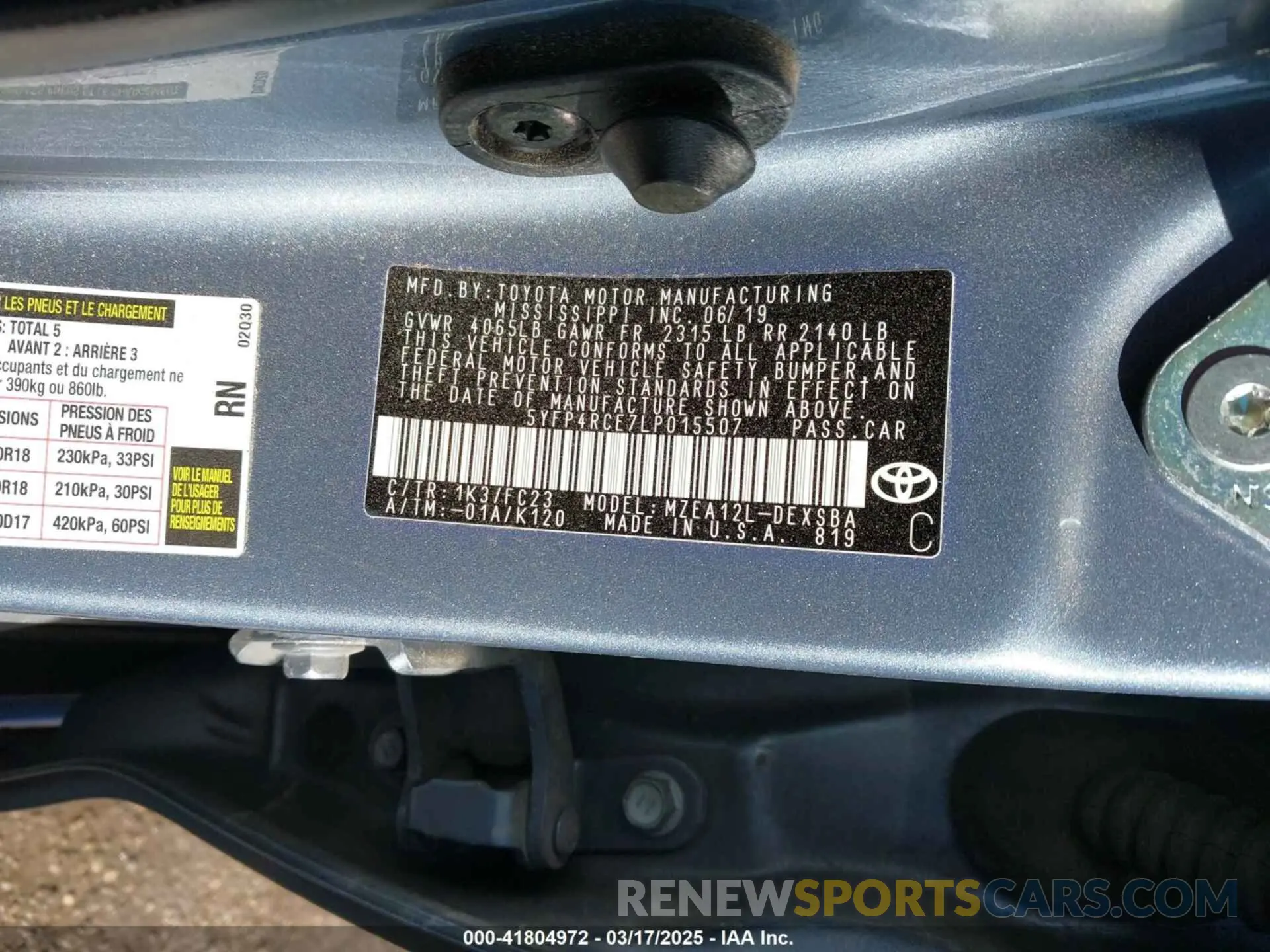 9 Photograph of a damaged car 5YFP4RCE7LP015507 TOYOTA COROLLA 2020