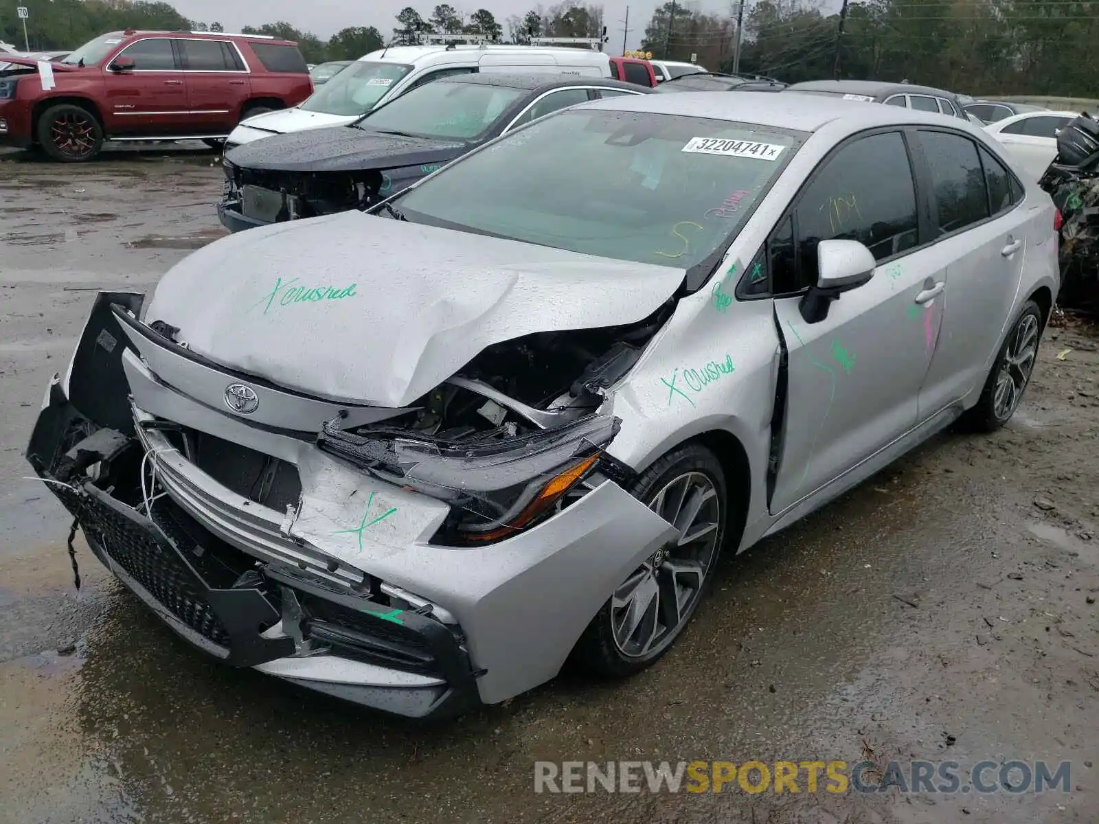 2 Photograph of a damaged car 5YFS4RCE1LP048934 TOYOTA COROLLA 2020