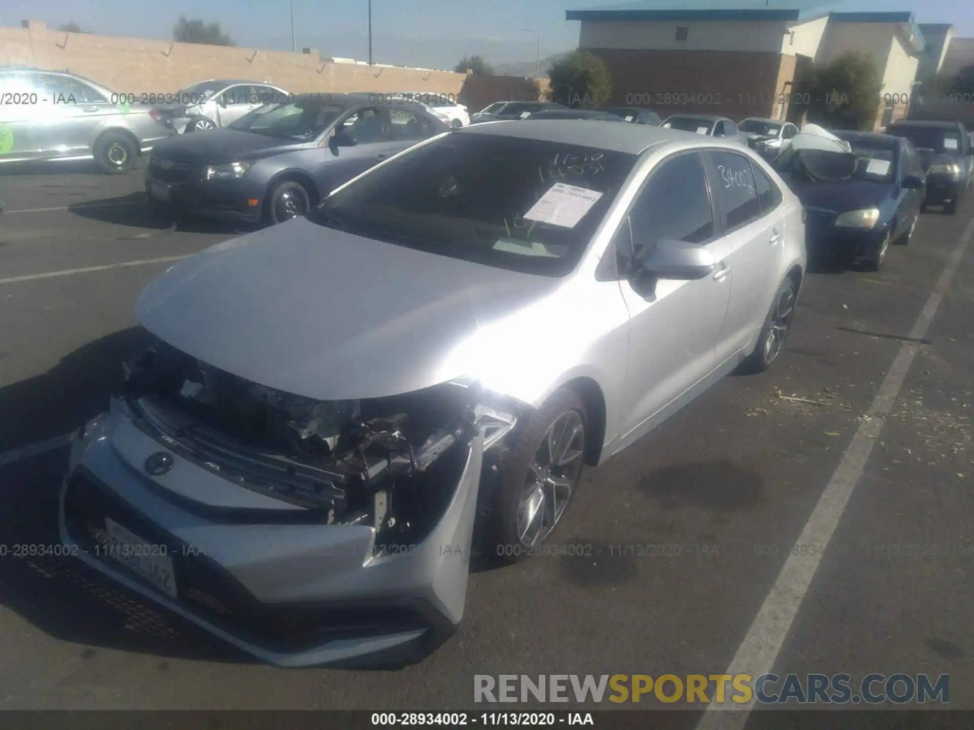 2 Photograph of a damaged car 5YFS4RCE1LP052207 TOYOTA COROLLA 2020