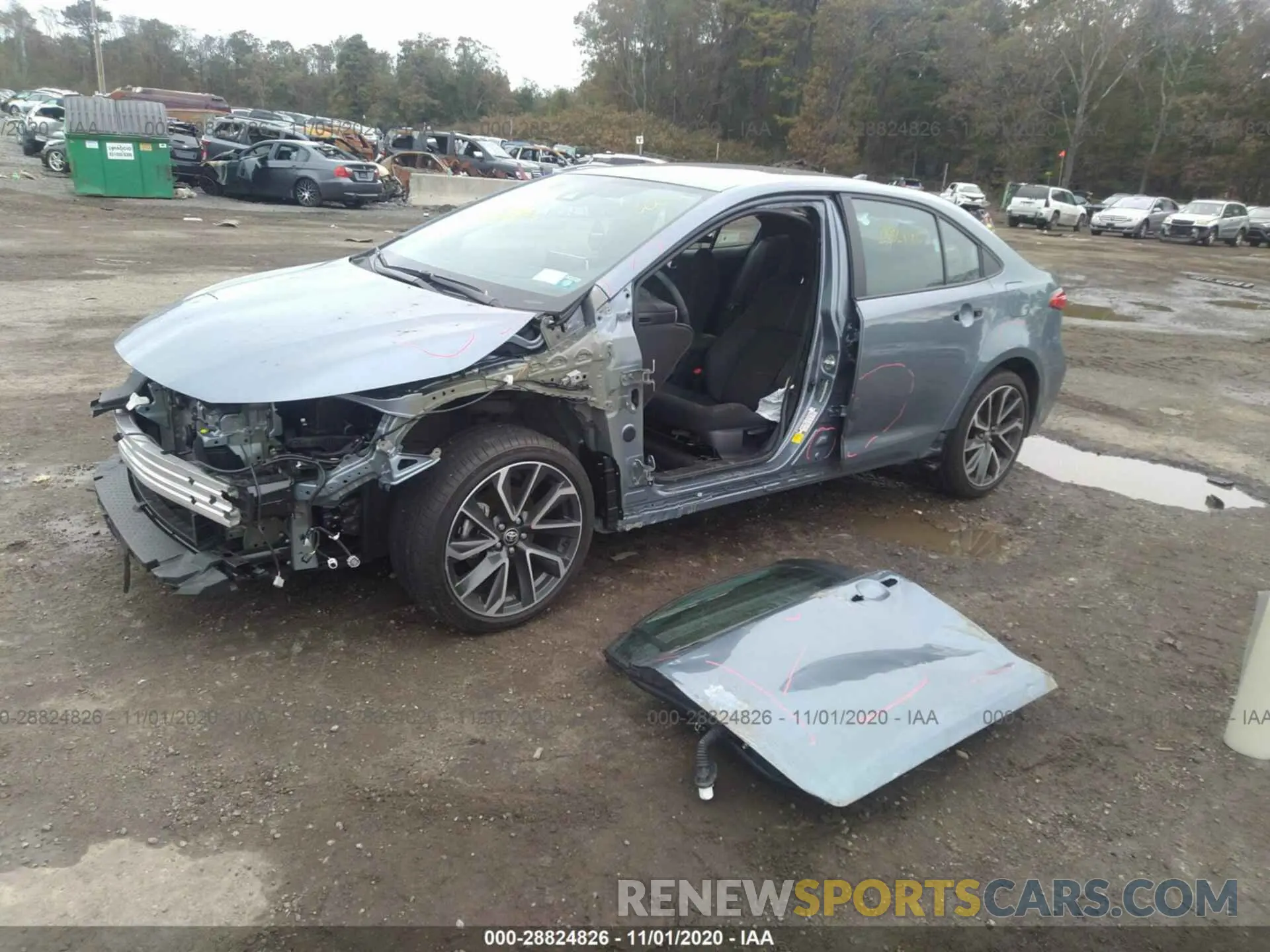 2 Photograph of a damaged car 5YFS4RCE4LP043372 TOYOTA COROLLA 2020
