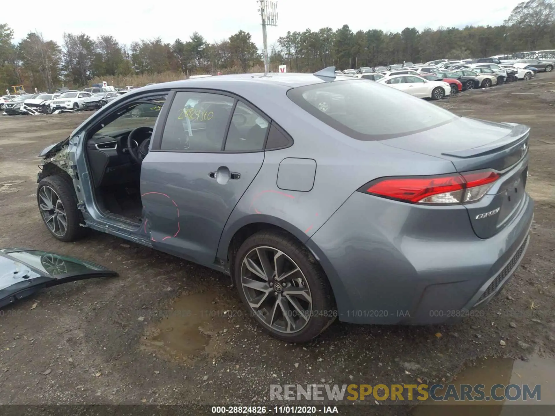 3 Photograph of a damaged car 5YFS4RCE4LP043372 TOYOTA COROLLA 2020
