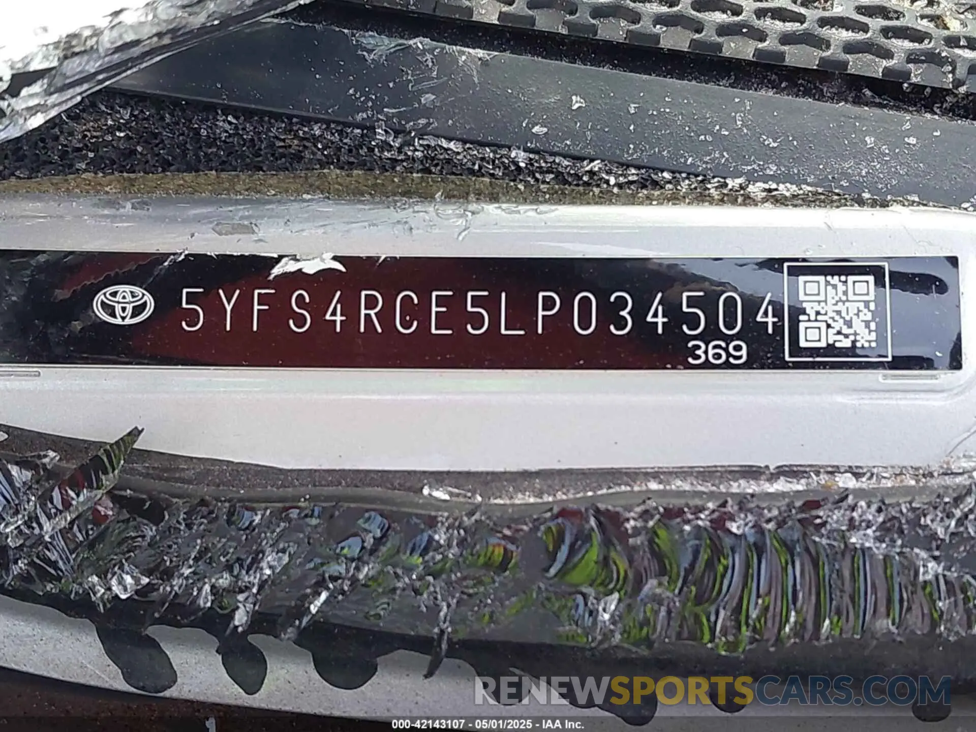 9 Photograph of a damaged car 5YFS4RCE5LP034504 TOYOTA COROLLA 2020