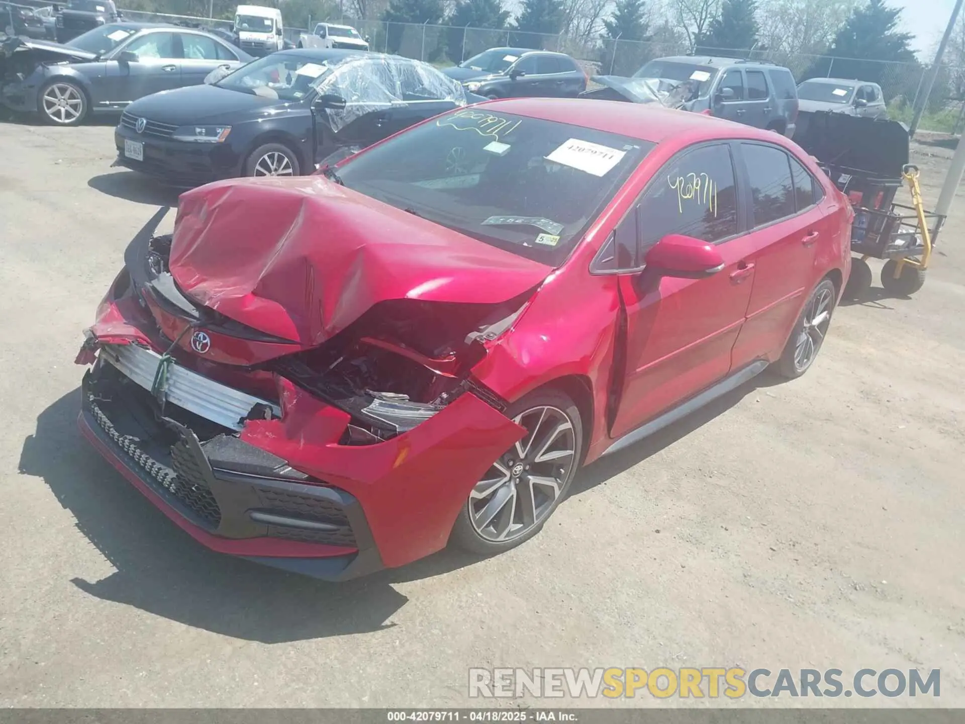 2 Photograph of a damaged car 5YFS4RCE6LP016741 TOYOTA COROLLA 2020