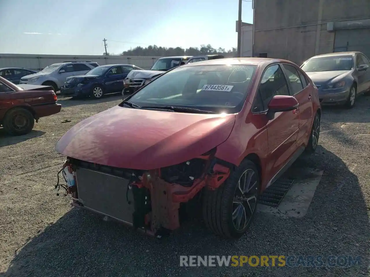 2 Photograph of a damaged car 5YFS4RCE6LP019378 TOYOTA COROLLA 2020