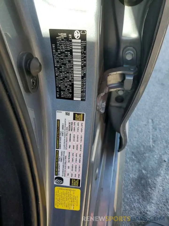 13 Photograph of a damaged car 5YFS4RCE6LP046077 TOYOTA COROLLA 2020