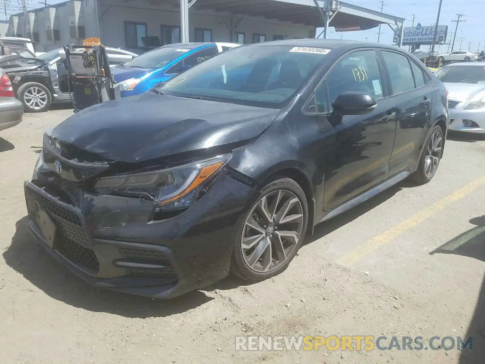 2 Photograph of a damaged car 5YFS4RCE7LP032575 TOYOTA COROLLA 2020