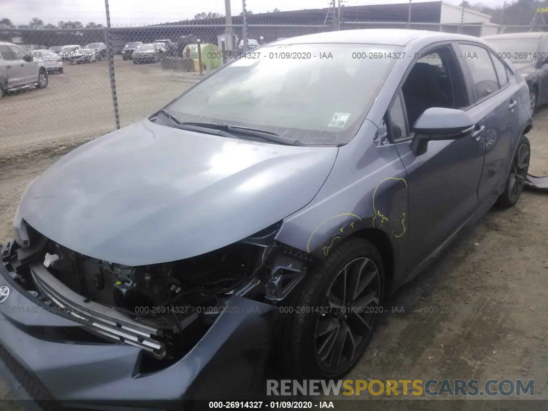 2 Photograph of a damaged car 5YFS4RCE8LP021777 TOYOTA COROLLA 2020