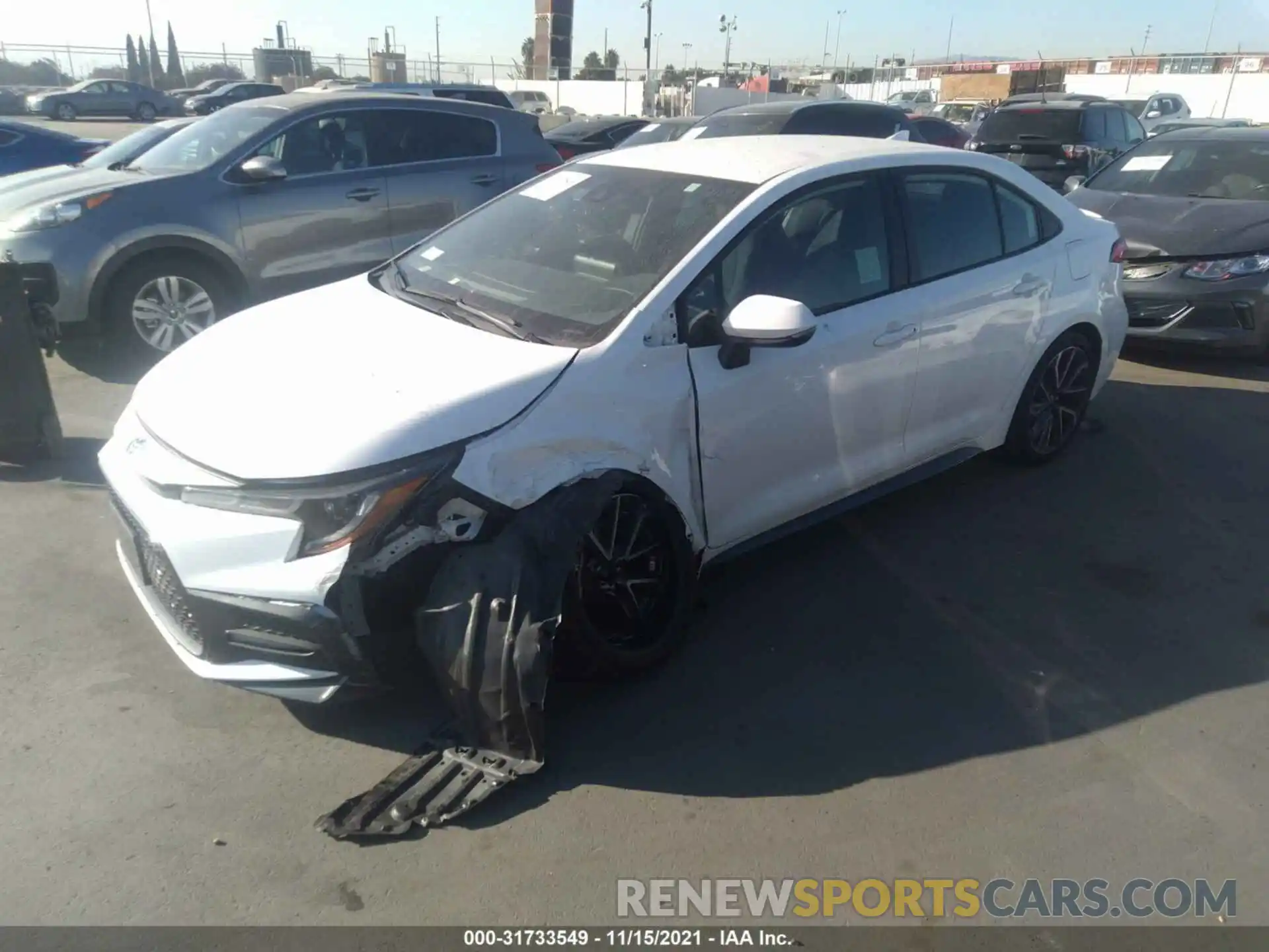 2 Photograph of a damaged car 5YFS4RCE8LP024761 TOYOTA COROLLA 2020