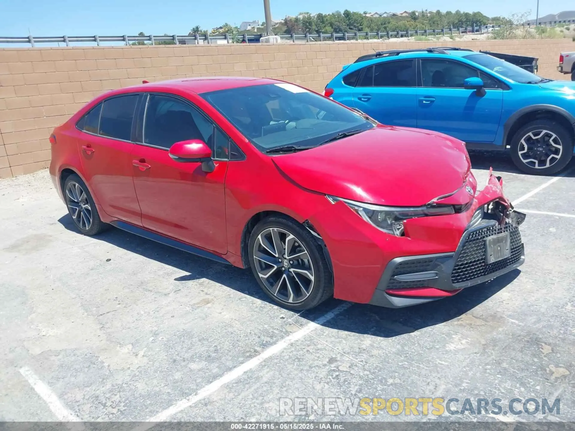 1 Photograph of a damaged car 5YFS4RCEXLP012336 TOYOTA COROLLA 2020