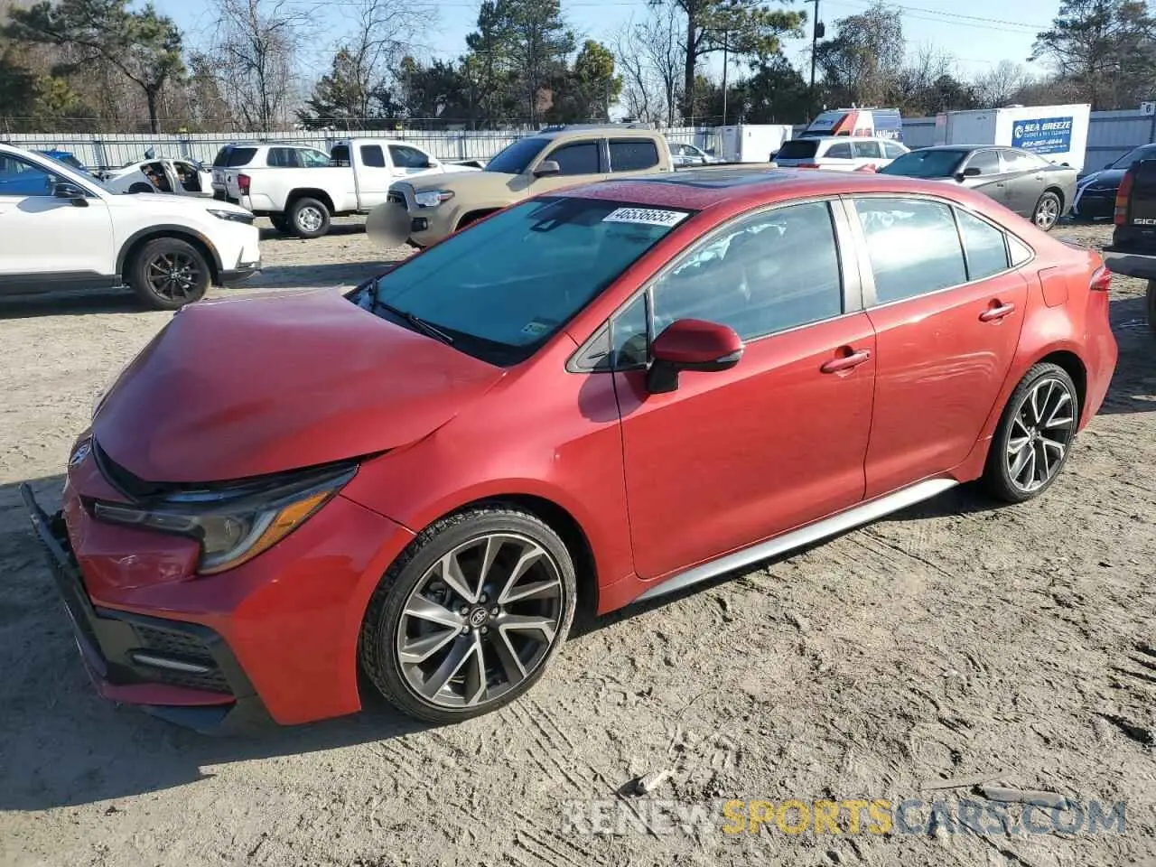 1 Photograph of a damaged car 5YFT4RCE1LP010396 TOYOTA COROLLA 2020