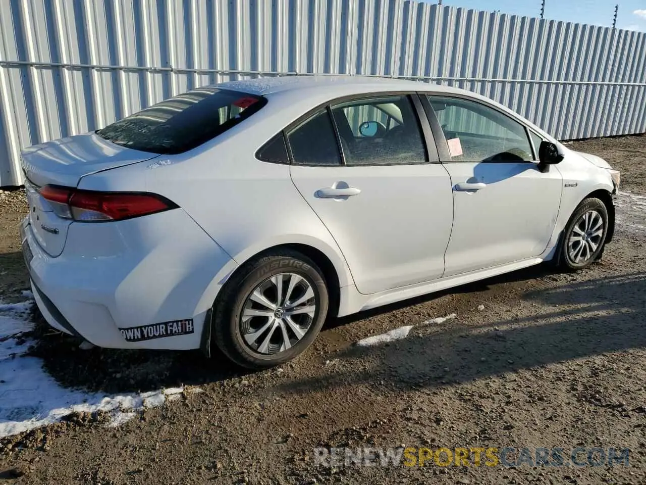 3 Photograph of a damaged car JTDBBRBE6LJ012717 TOYOTA COROLLA 2020