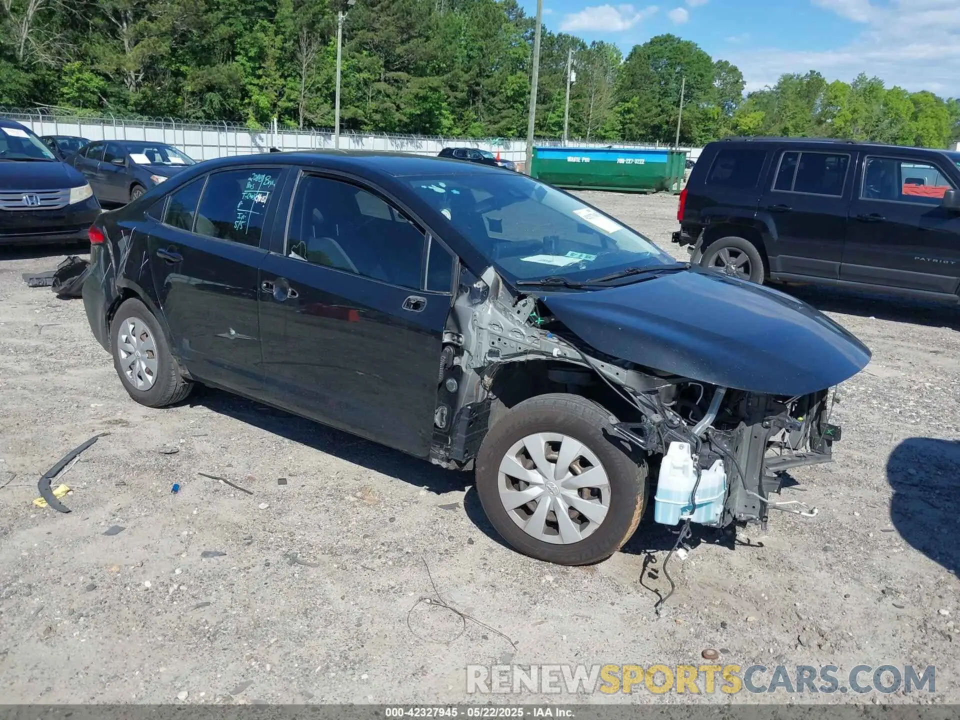 1 Photograph of a damaged car JTDDPRAE0LJ038161 TOYOTA COROLLA 2020