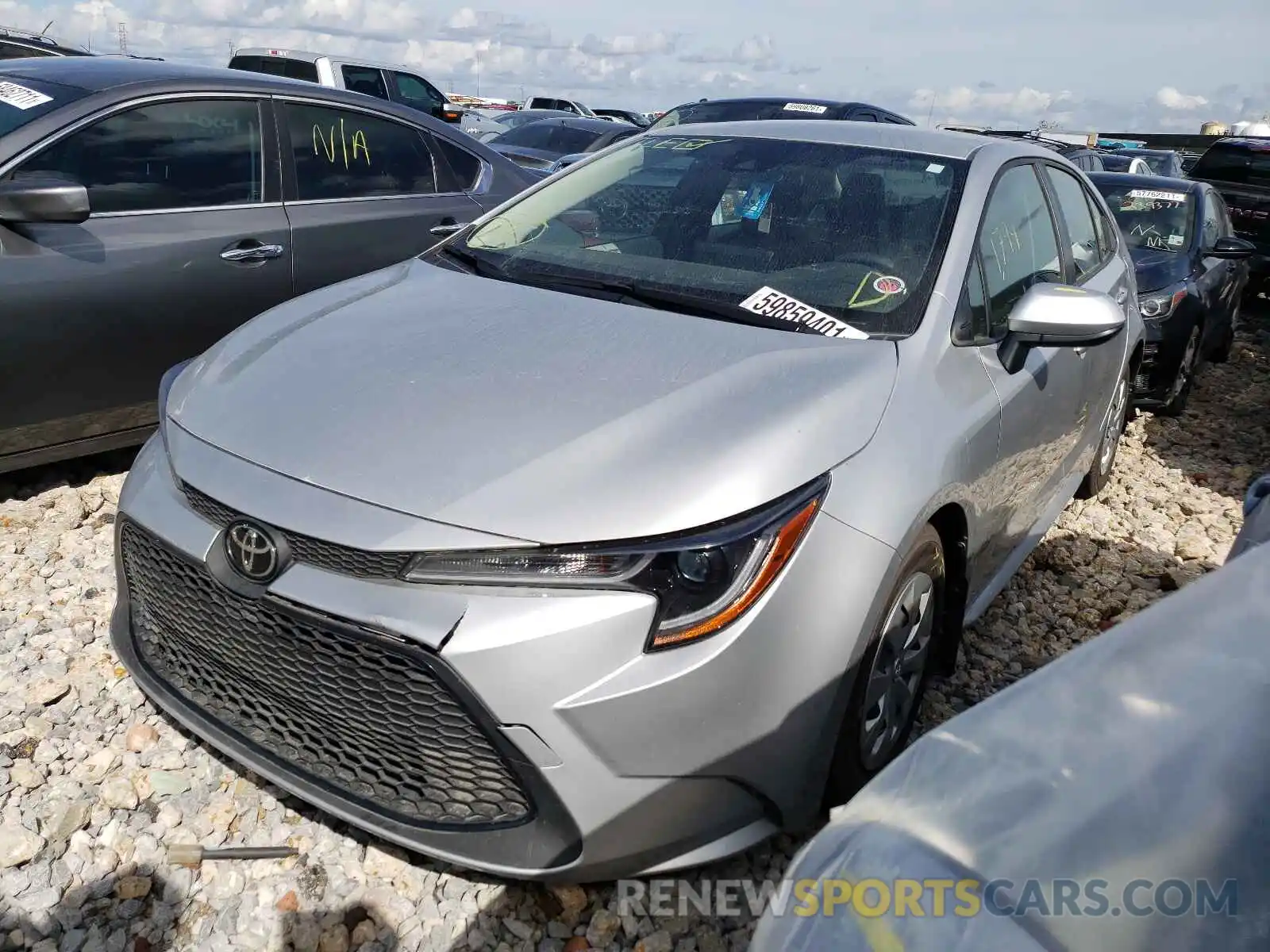 2 Photograph of a damaged car JTDDPRAE3LJ070540 TOYOTA COROLLA 2020