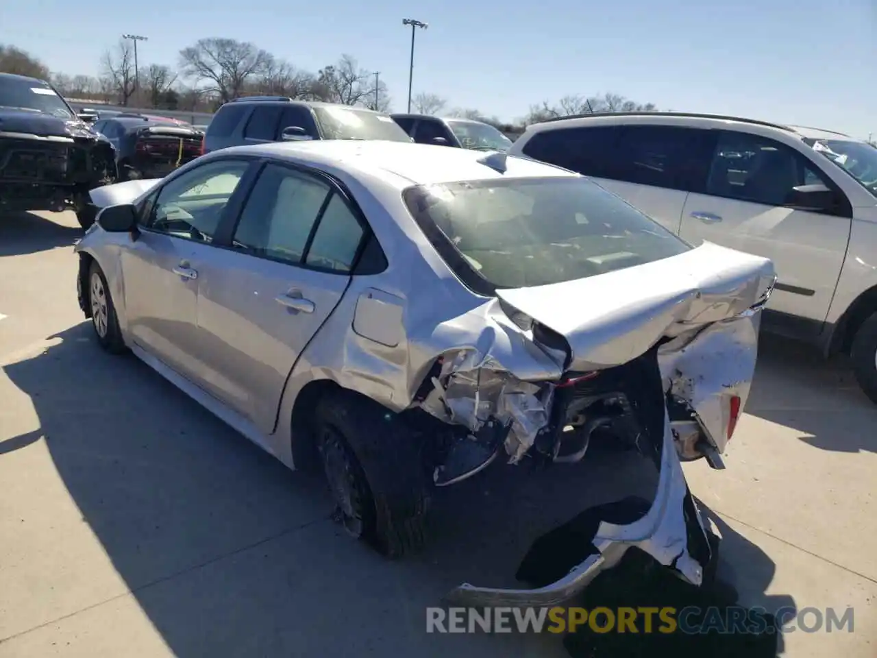 3 Photograph of a damaged car JTDDPRAE4LJ071308 TOYOTA COROLLA 2020