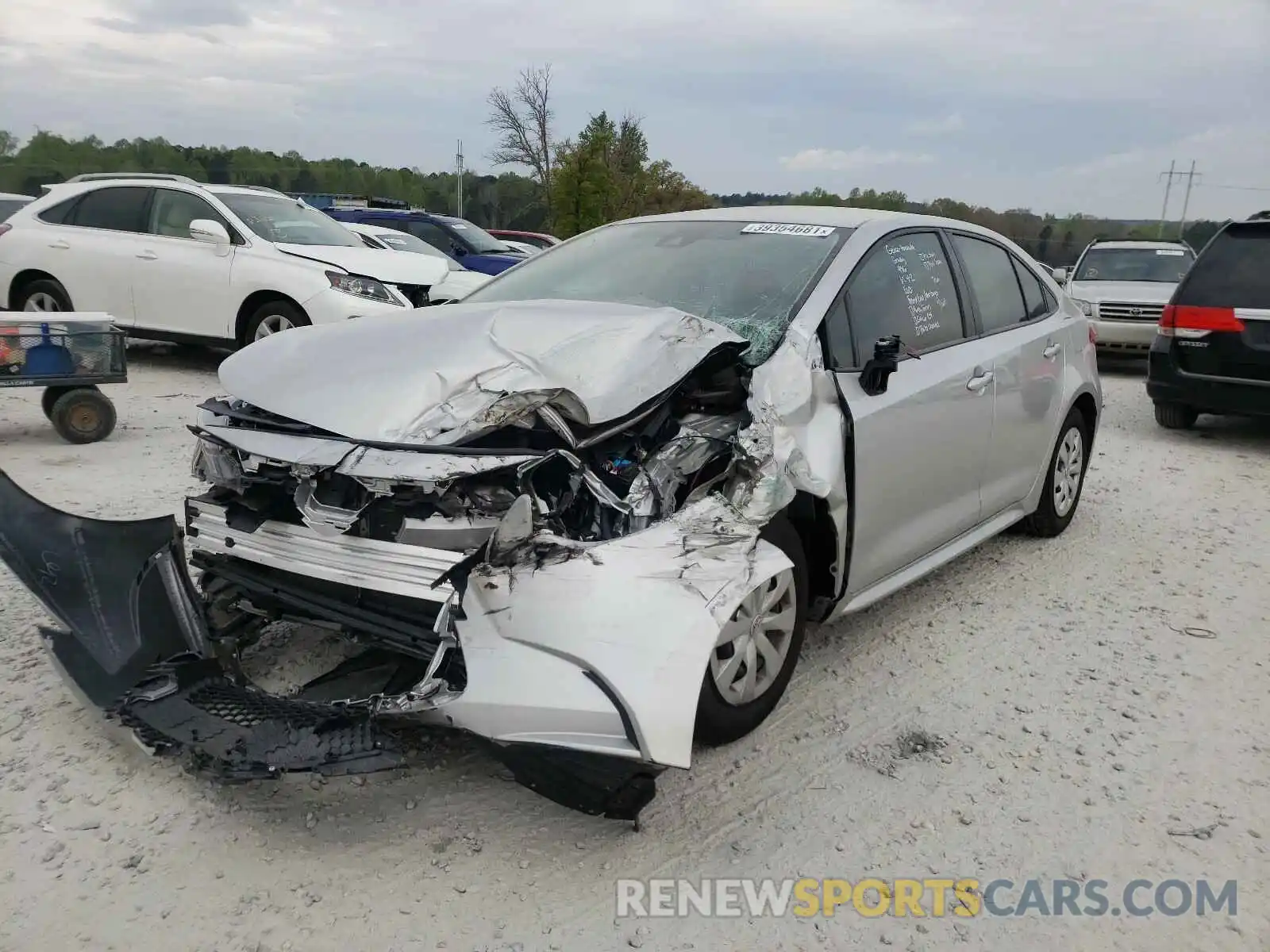 2 Photograph of a damaged car JTDDPRAE9LJ071255 TOYOTA COROLLA 2020