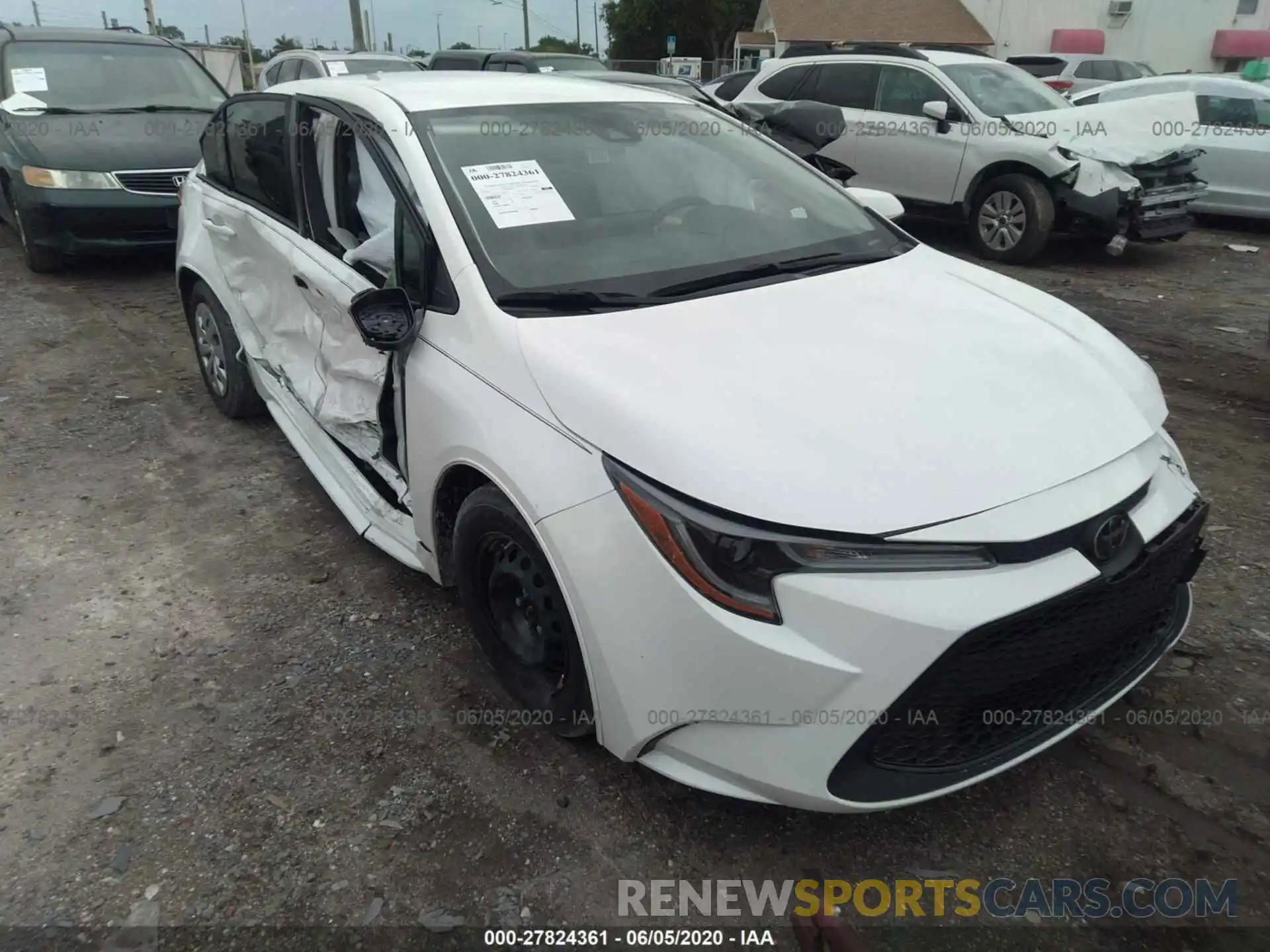 1 Photograph of a damaged car JTDDPRAE9LJ079534 TOYOTA COROLLA 2020