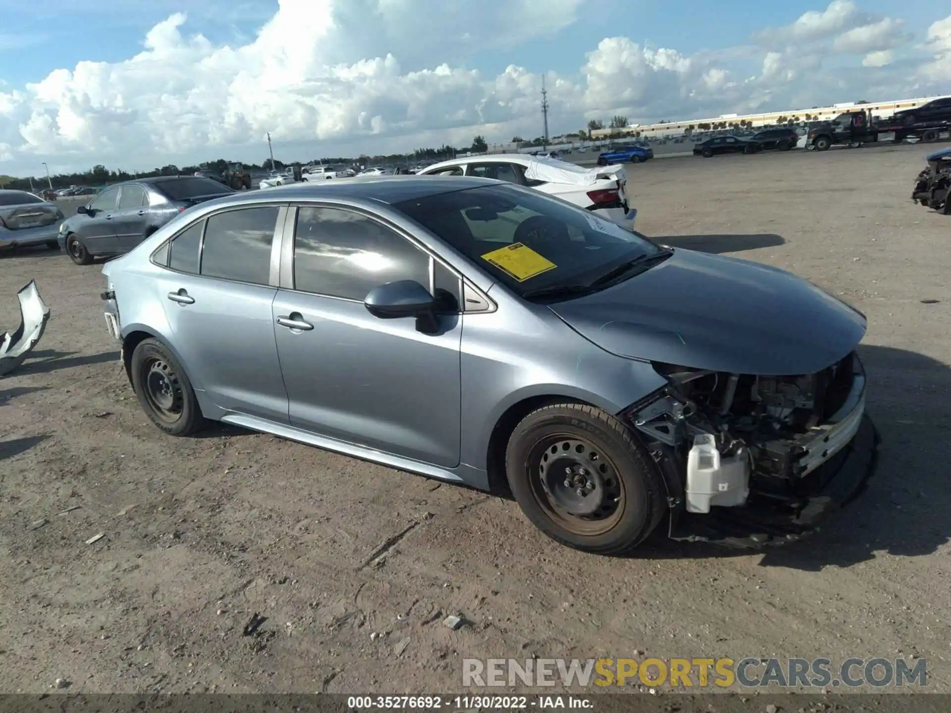 1 Photograph of a damaged car JTDDPRAEXLJ051175 TOYOTA COROLLA 2020