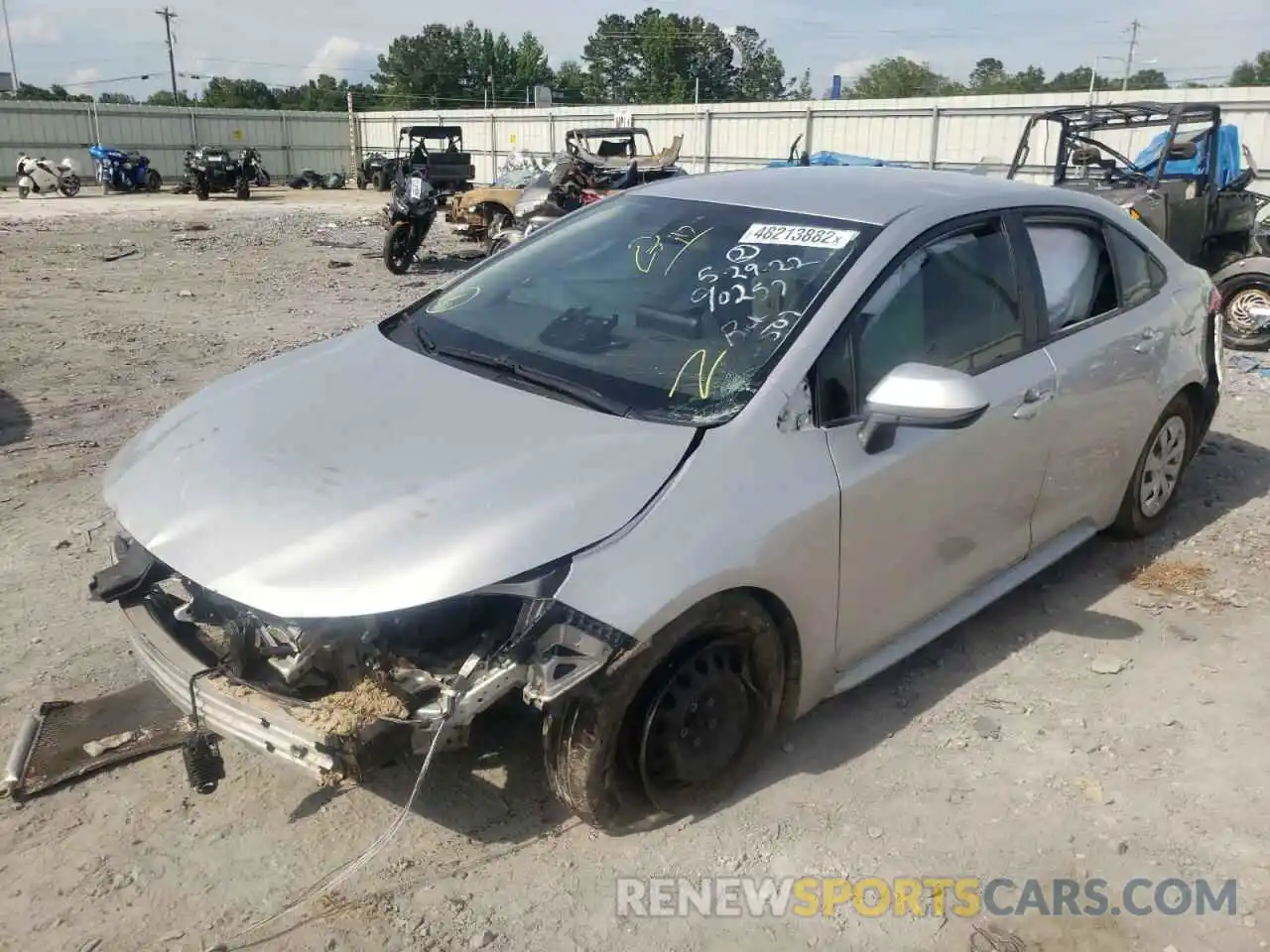 2 Photograph of a damaged car JTDDPRAEXLJ065013 TOYOTA COROLLA 2020