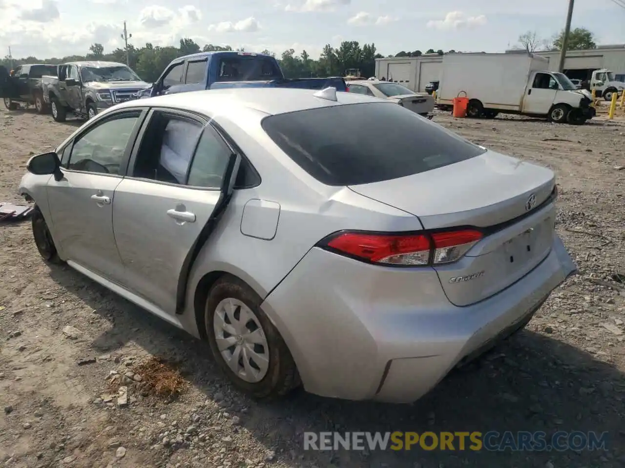 3 Photograph of a damaged car JTDDPRAEXLJ065013 TOYOTA COROLLA 2020