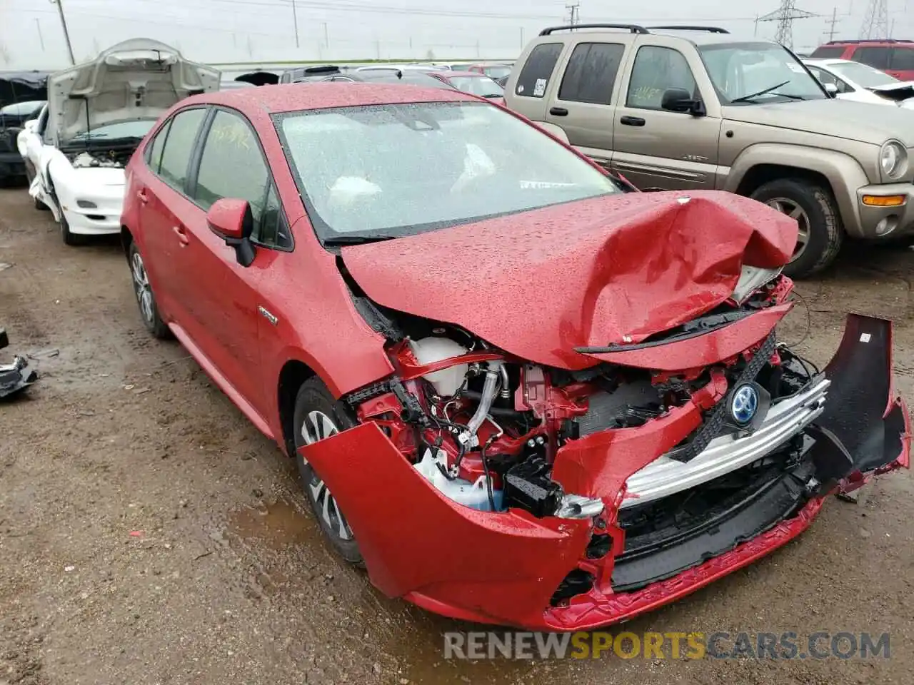 1 Photograph of a damaged car JTDEBRBE0LJ000480 TOYOTA COROLLA 2020