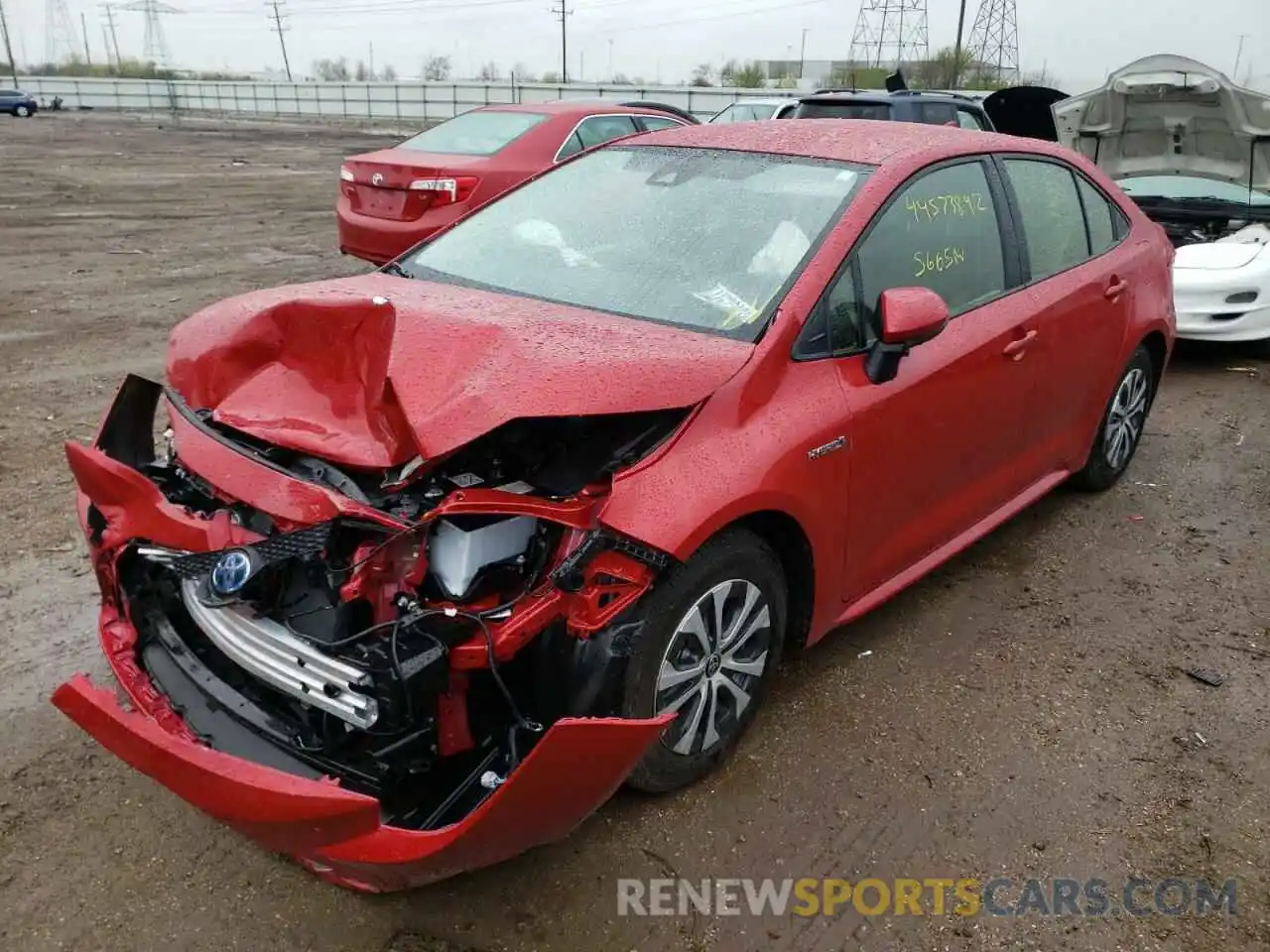 2 Photograph of a damaged car JTDEBRBE0LJ000480 TOYOTA COROLLA 2020