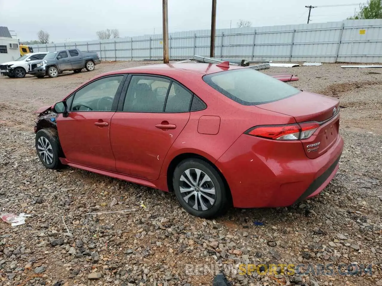 2 Photograph of a damaged car JTDEBRBE0LJ004027 TOYOTA COROLLA 2020