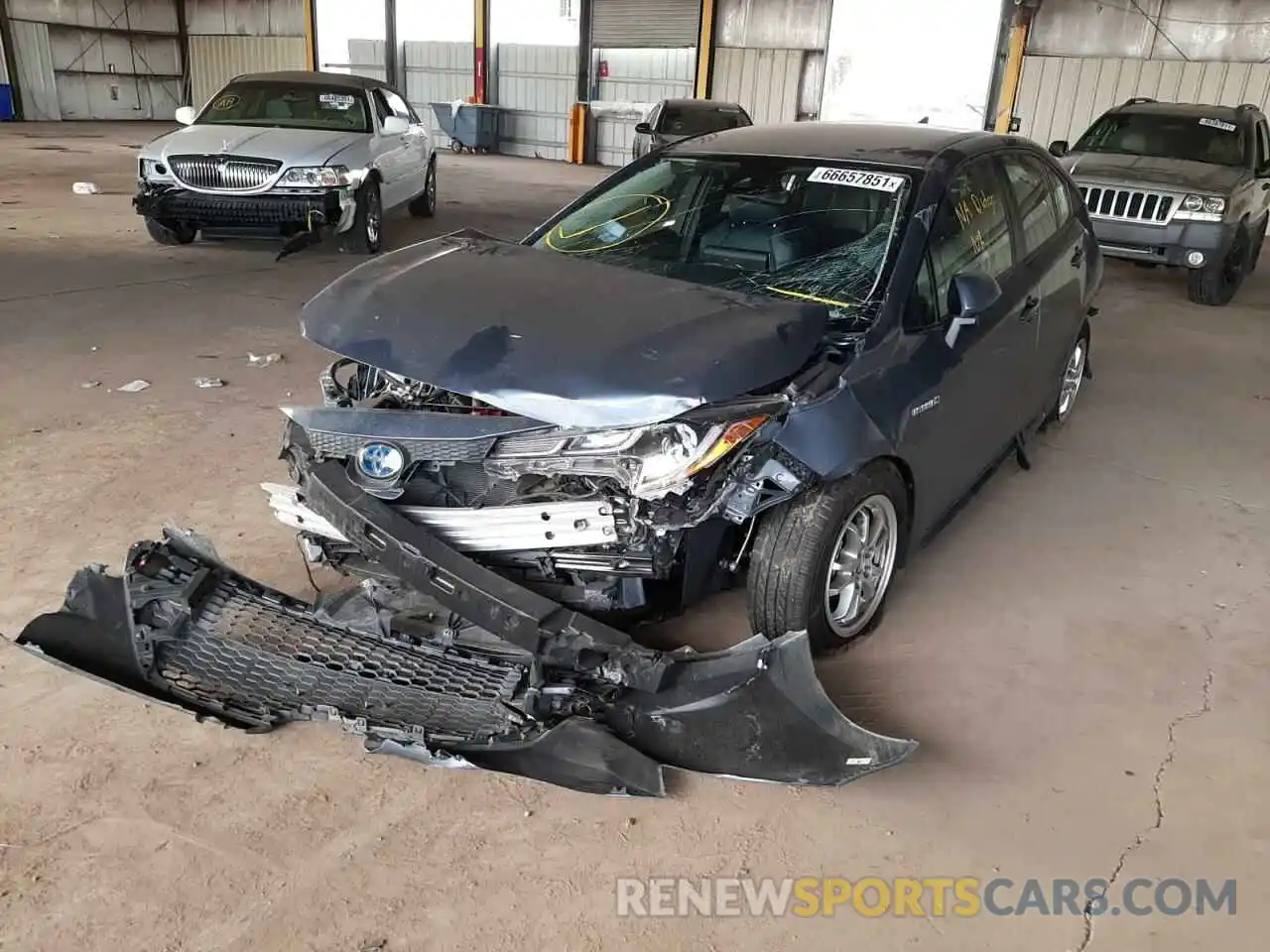 2 Photograph of a damaged car JTDEBRBE0LJ011544 TOYOTA COROLLA 2020