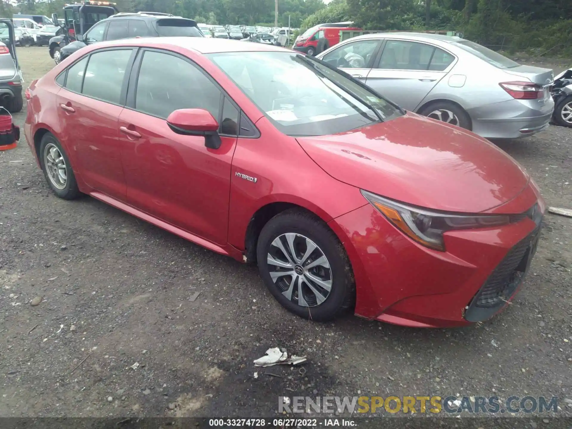 1 Photograph of a damaged car JTDEBRBE0LJ015450 TOYOTA COROLLA 2020