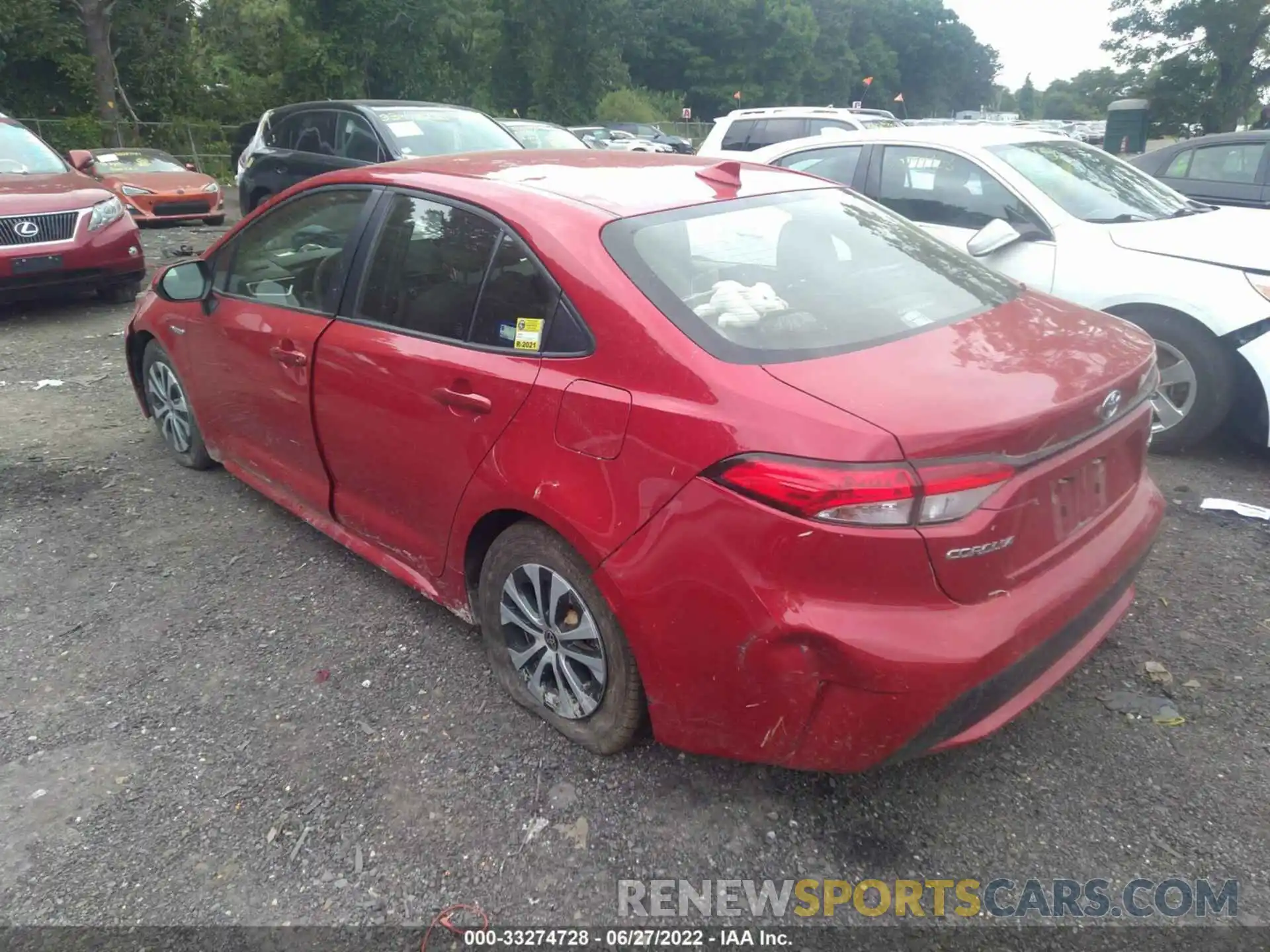 3 Photograph of a damaged car JTDEBRBE0LJ015450 TOYOTA COROLLA 2020