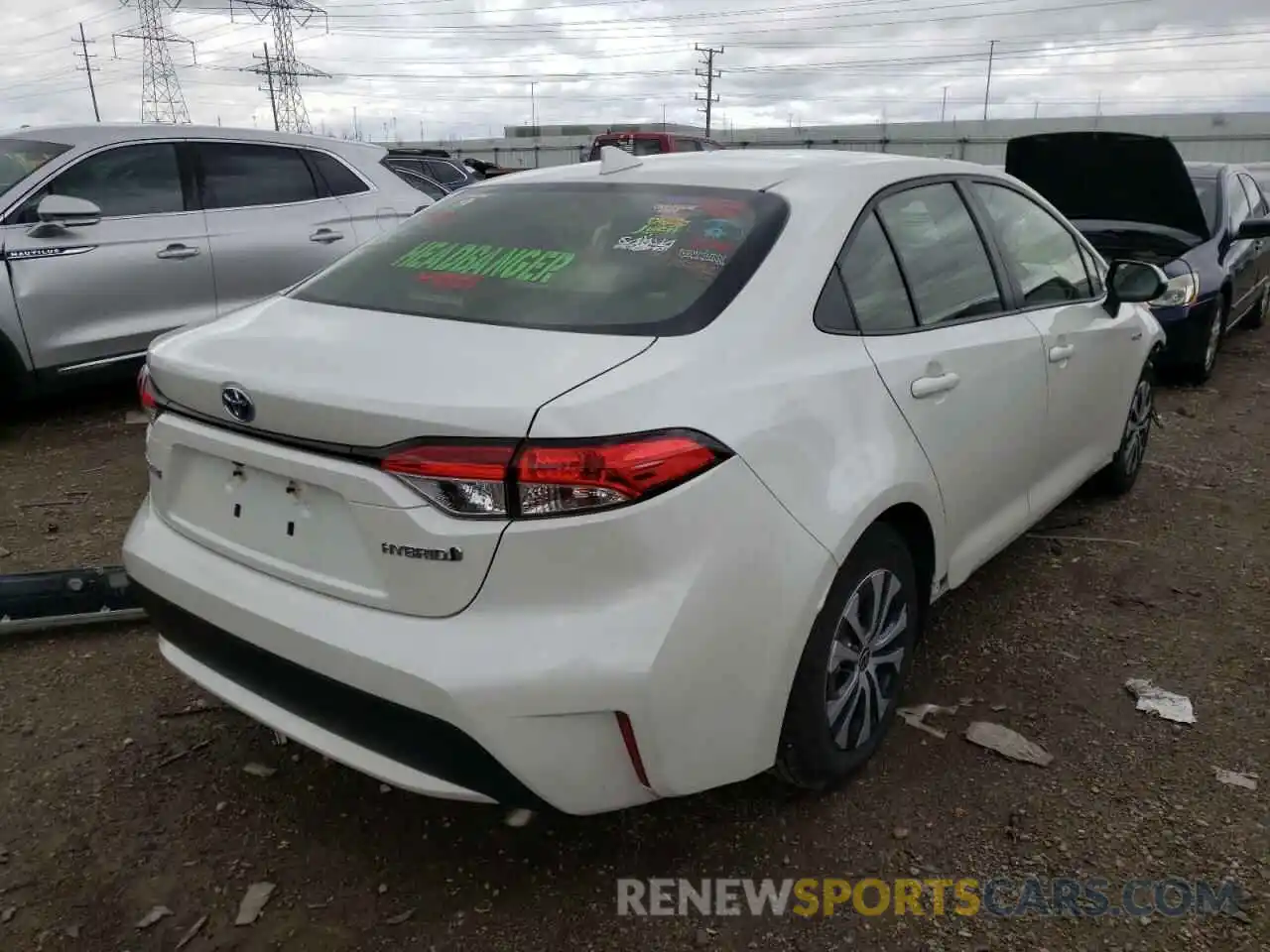 4 Photograph of a damaged car JTDEBRBE0LJ016128 TOYOTA COROLLA 2020