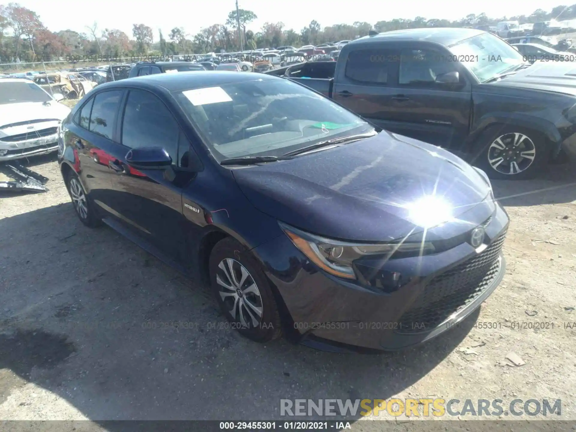 1 Photograph of a damaged car JTDEBRBE0LJ026027 TOYOTA COROLLA 2020