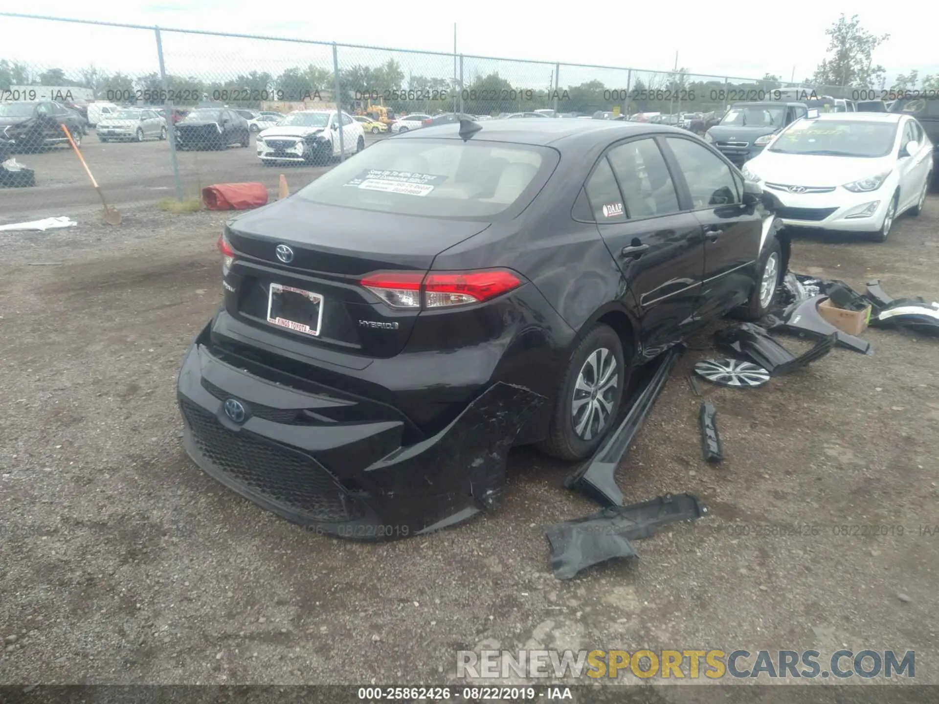 4 Photograph of a damaged car JTDEBRBE1LJ003274 TOYOTA COROLLA 2020