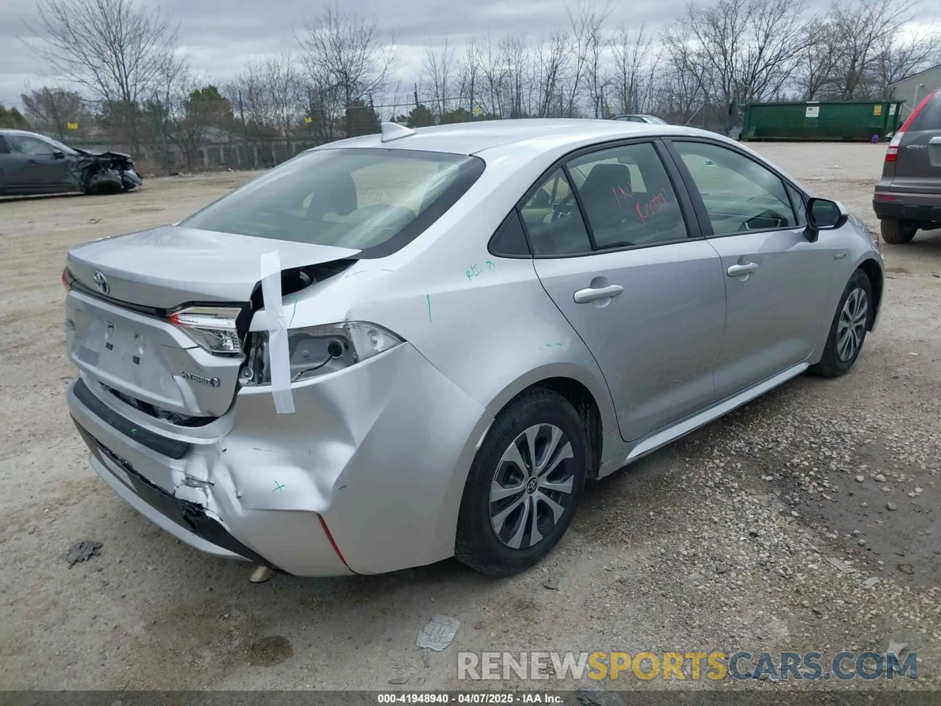 4 Photograph of a damaged car JTDEBRBE1LJ008409 TOYOTA COROLLA 2020