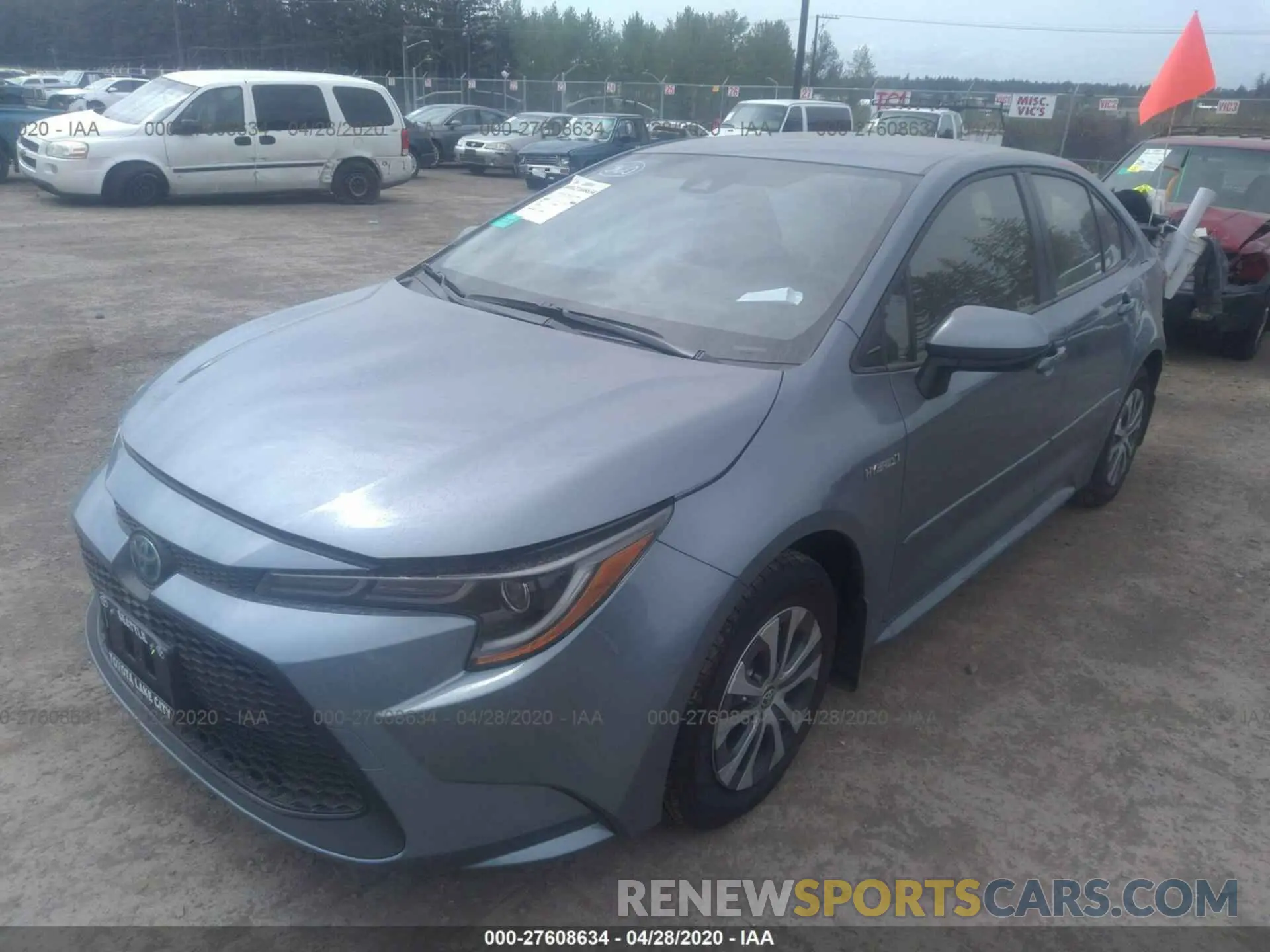 2 Photograph of a damaged car JTDEBRBE1LJ027476 TOYOTA COROLLA 2020