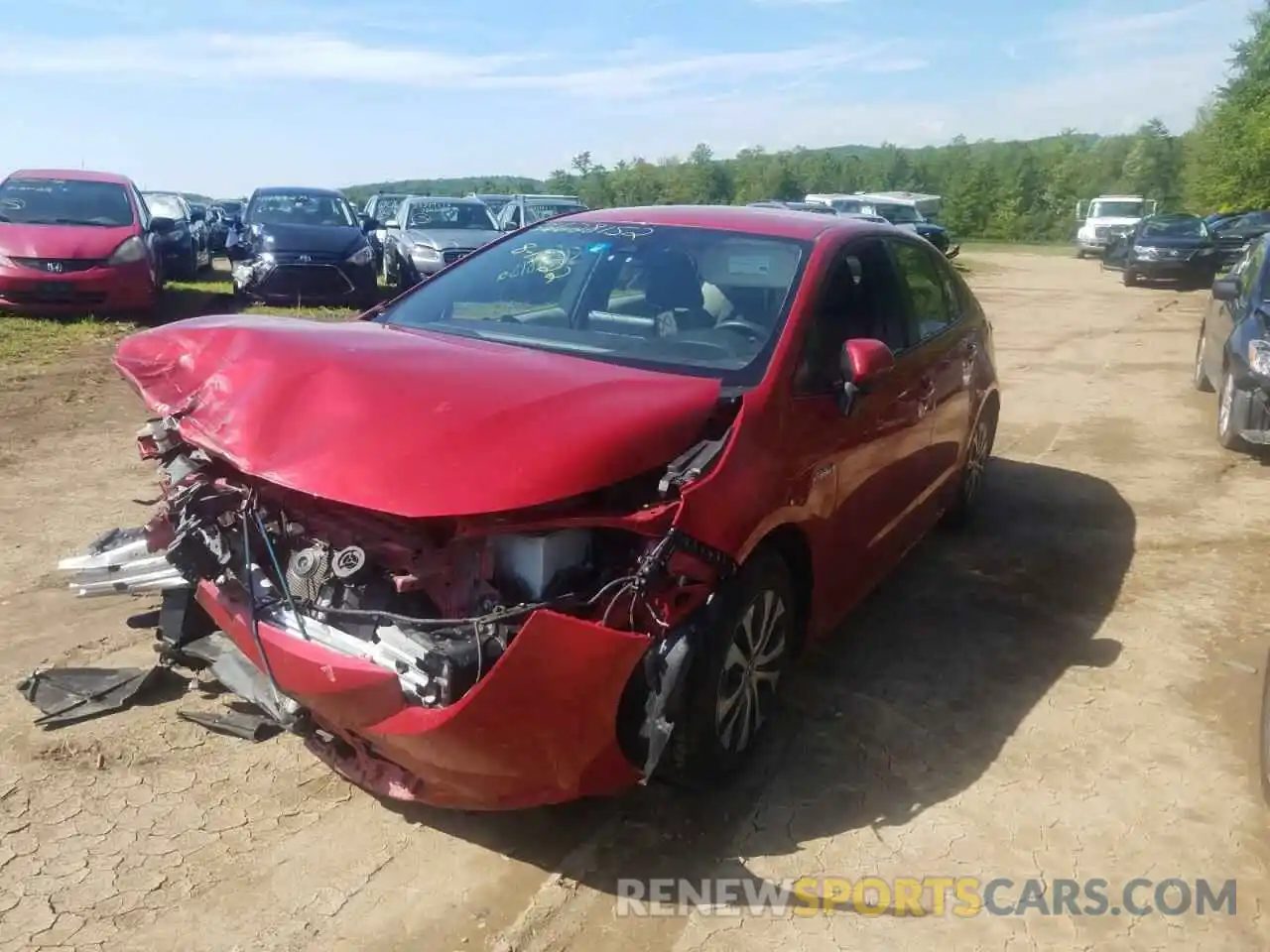 2 Photograph of a damaged car JTDEBRBE2LJ001405 TOYOTA COROLLA 2020