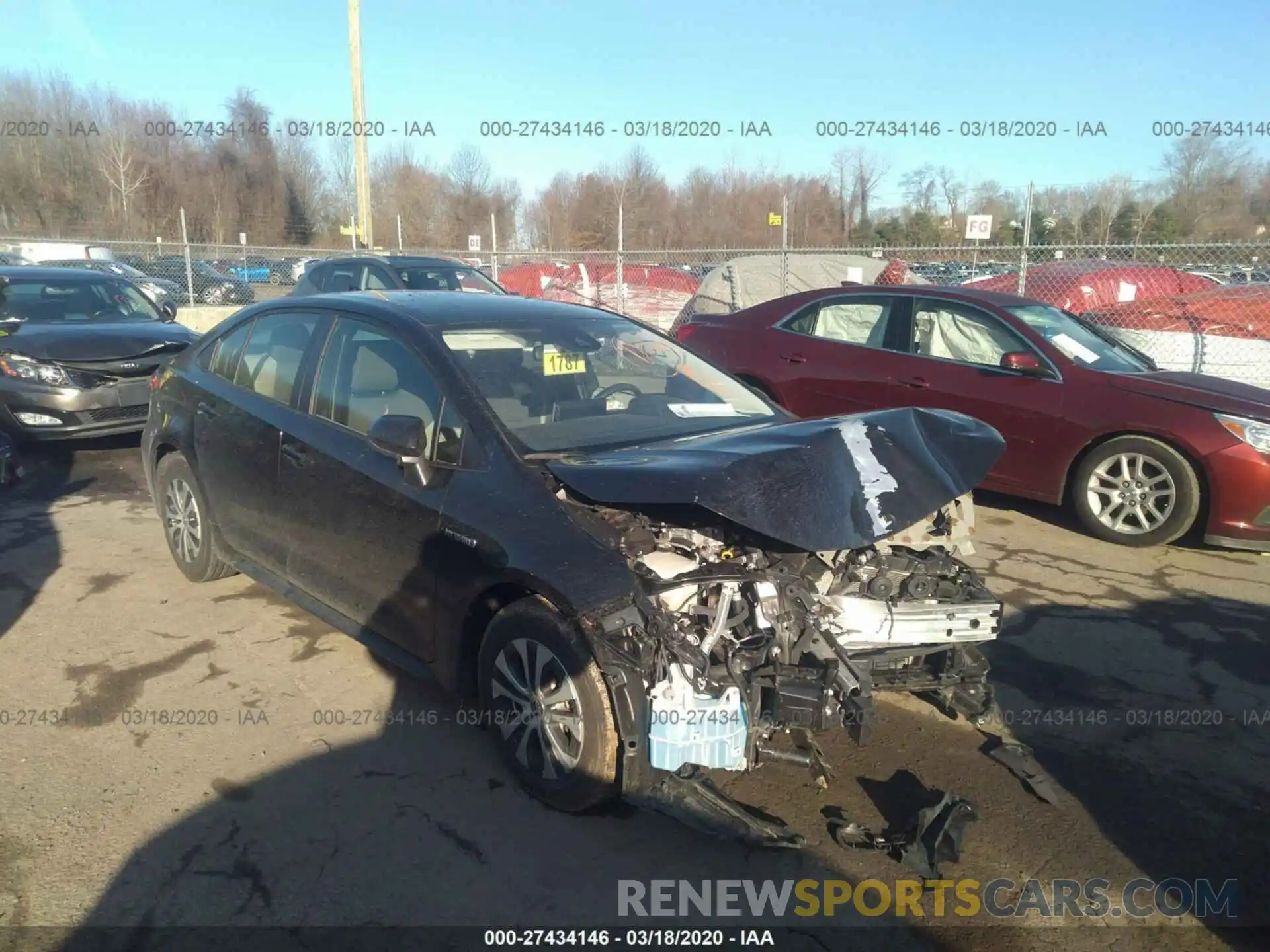 1 Photograph of a damaged car JTDEBRBE2LJ004885 TOYOTA COROLLA 2020