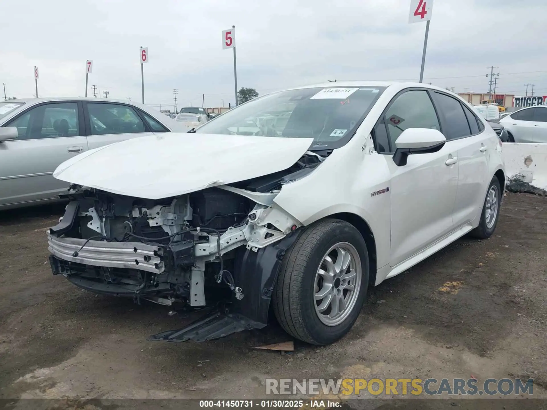 2 Photograph of a damaged car JTDEBRBE2LJ008922 TOYOTA COROLLA 2020