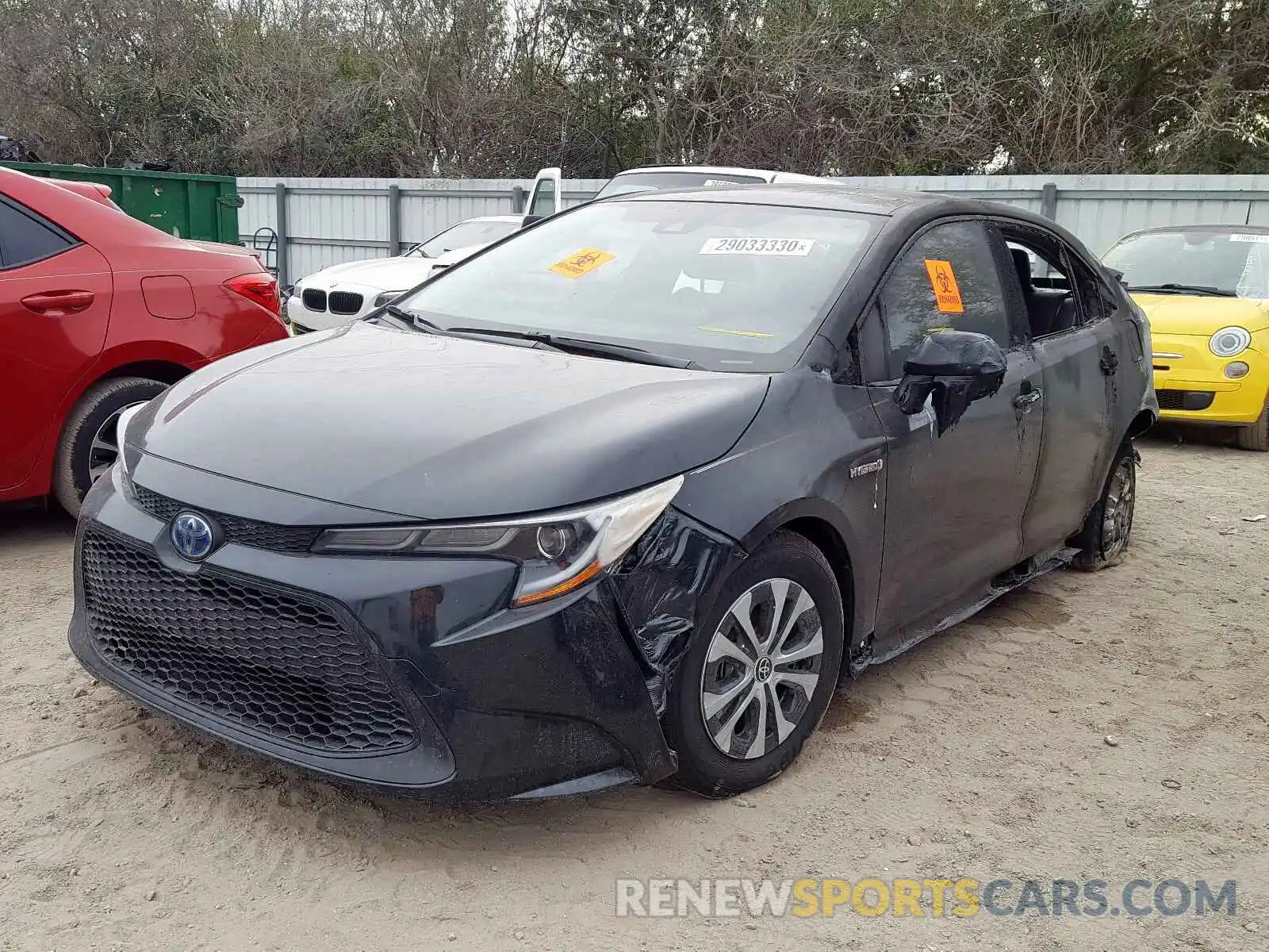 2 Photograph of a damaged car JTDEBRBE2LJ012291 TOYOTA COROLLA 2020