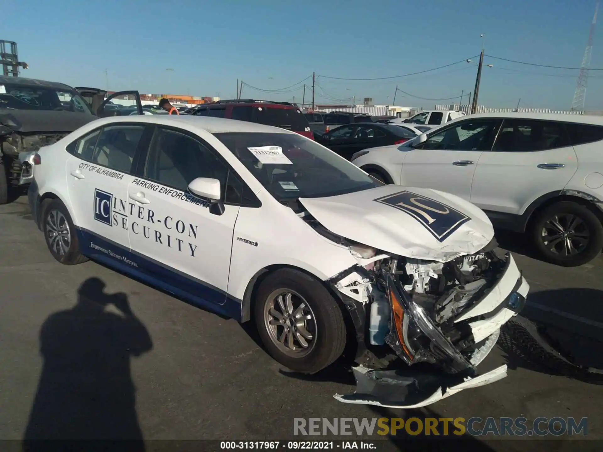 1 Photograph of a damaged car JTDEBRBE2LJ023081 TOYOTA COROLLA 2020