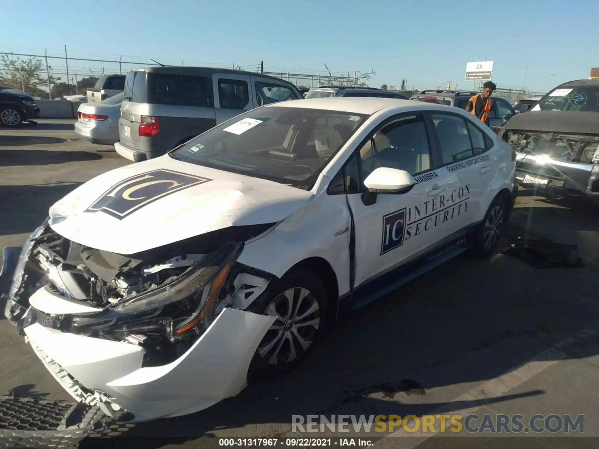 2 Photograph of a damaged car JTDEBRBE2LJ023081 TOYOTA COROLLA 2020