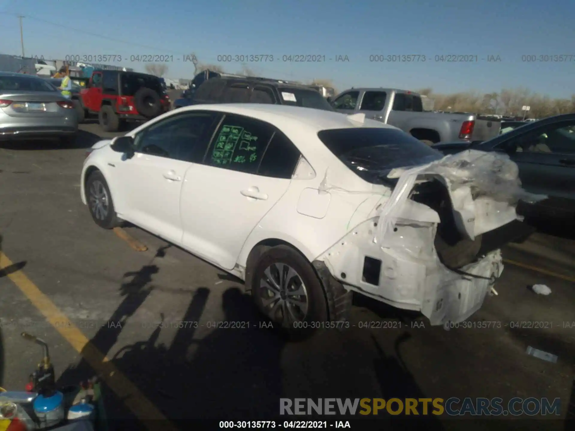 3 Photograph of a damaged car JTDEBRBE2LJ025669 TOYOTA COROLLA 2020