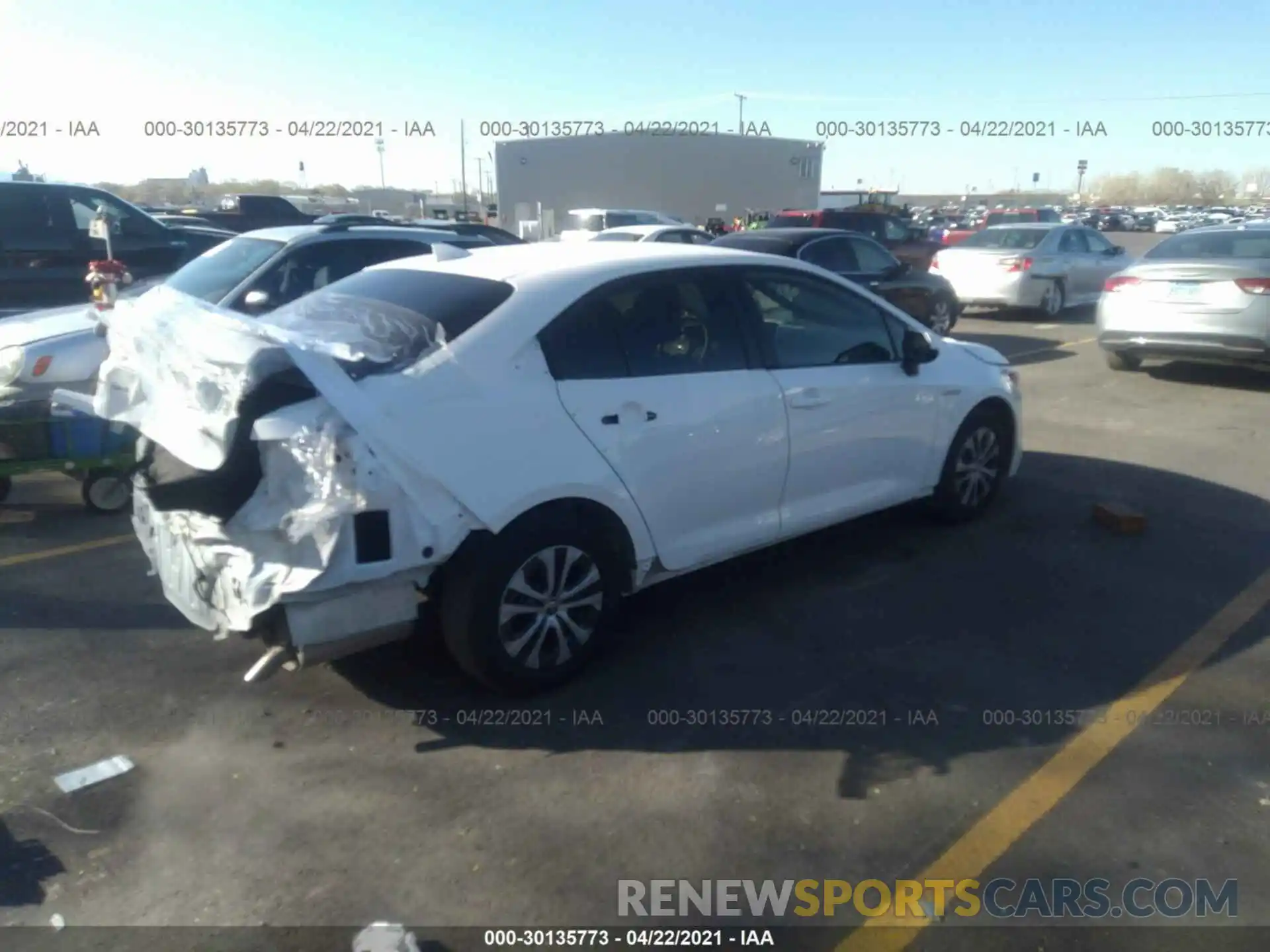 4 Photograph of a damaged car JTDEBRBE2LJ025669 TOYOTA COROLLA 2020