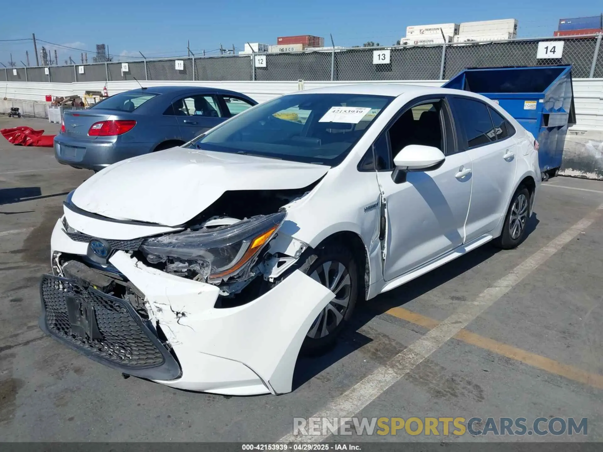 2 Photograph of a damaged car JTDEBRBE3LJ017693 TOYOTA COROLLA 2020
